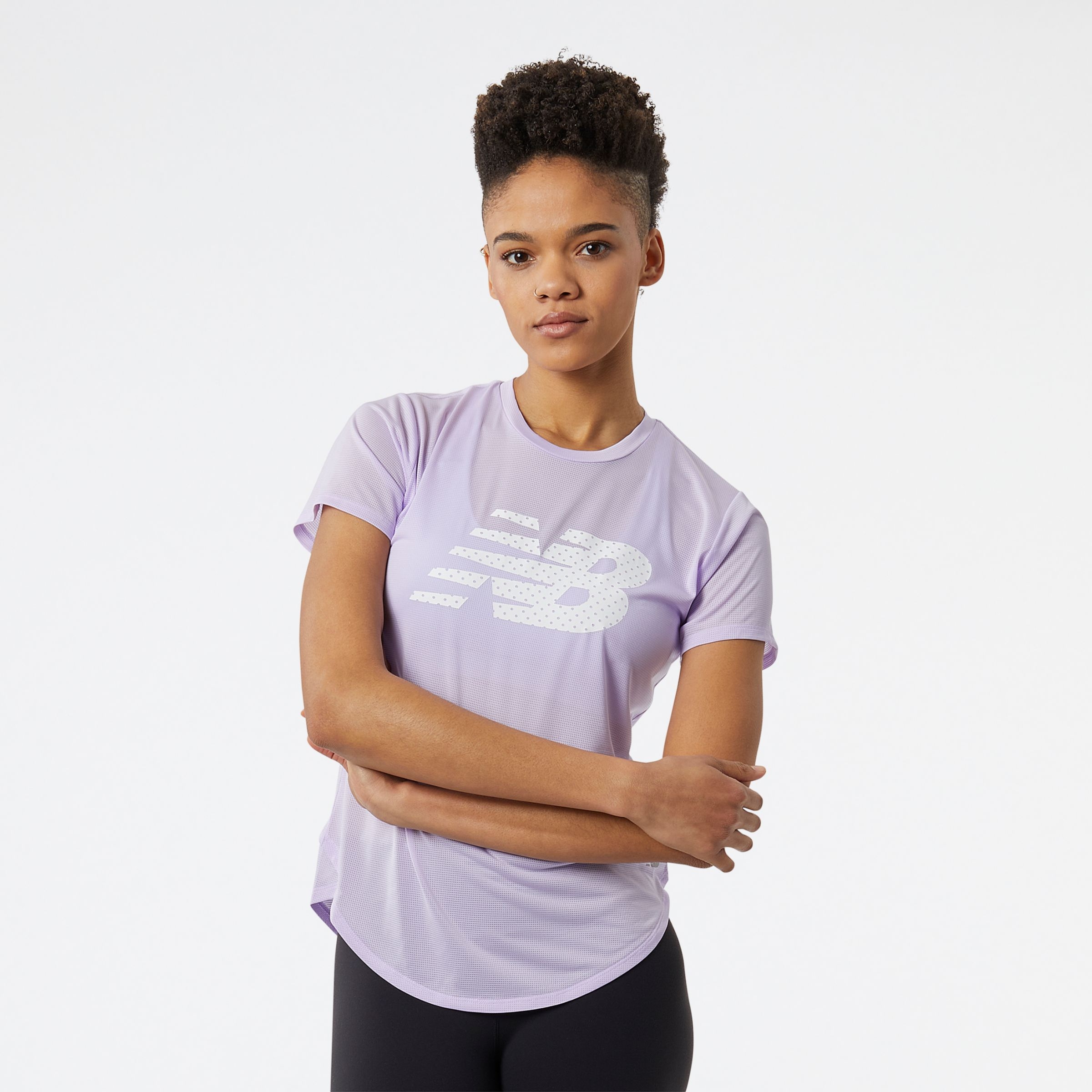 New Balance Remera Graphic Accelerate WT23224, Lilac, swatch