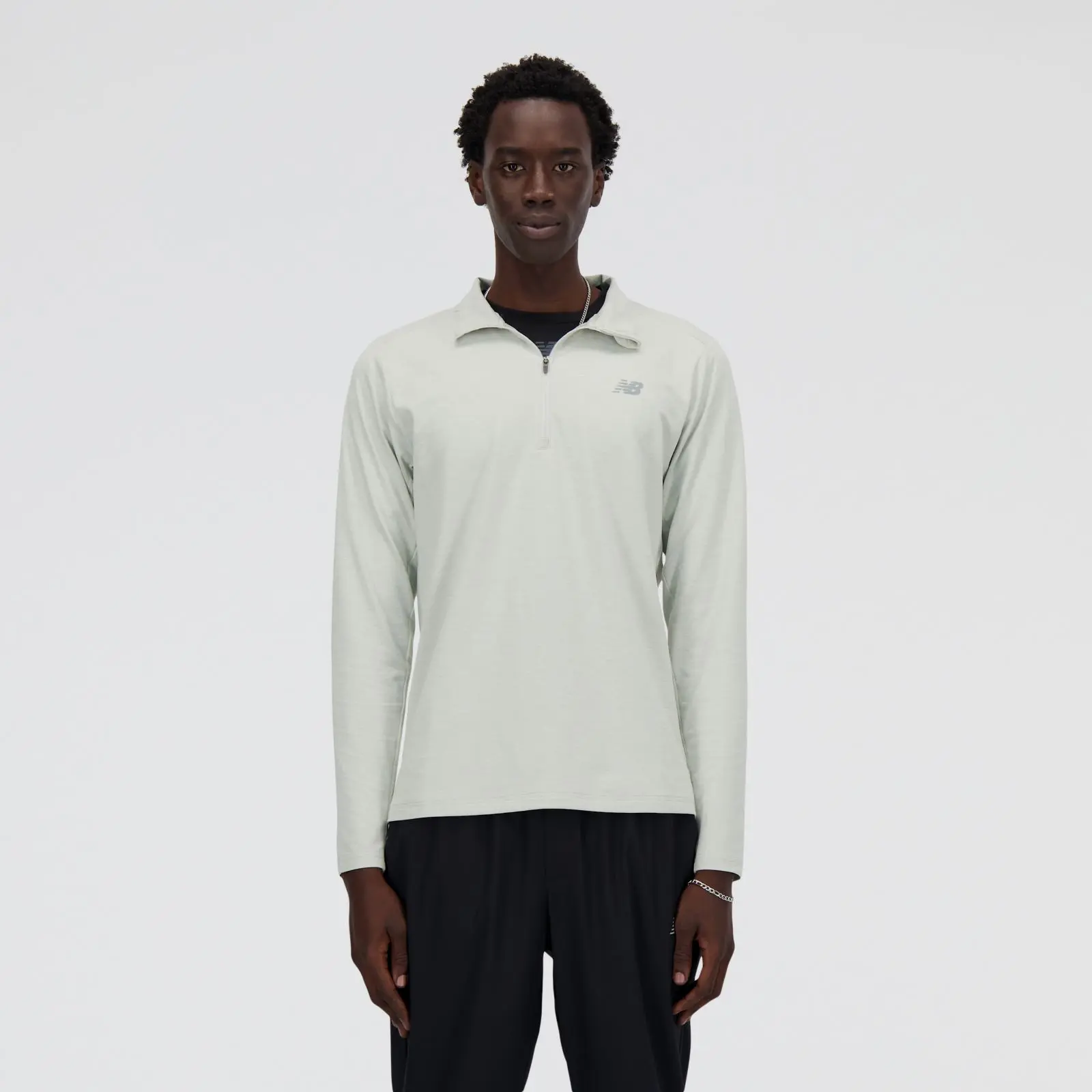 New Balance Buzo Space Dye 1/4 Zip MT41915, Athletic grey, swatch