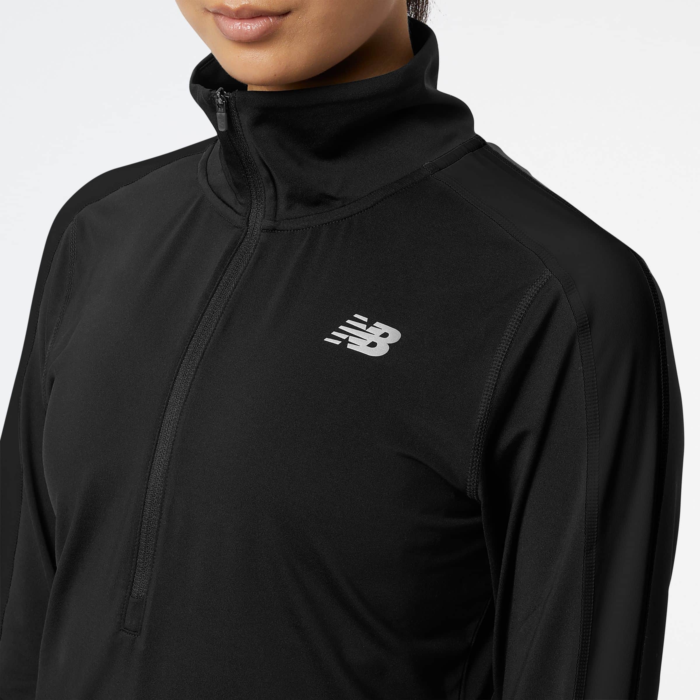 New Balance Buzo Accelerate Half Zip WT23227, Black, large