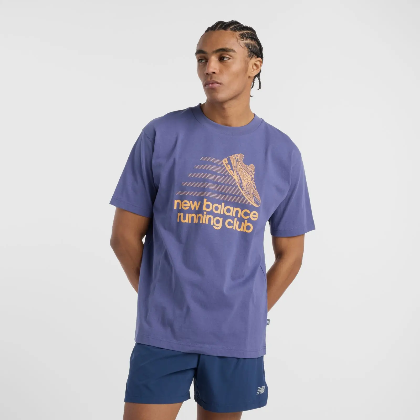 New Balance Remera Athletics Running Club T-Shirt MTA51909, Dream state, swatch