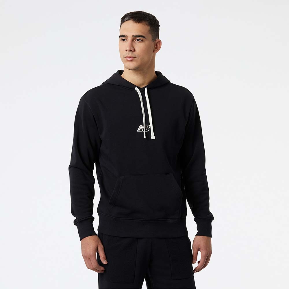 New Balance MT23511BK  NB Ess Fleece Hoodi, Black, large