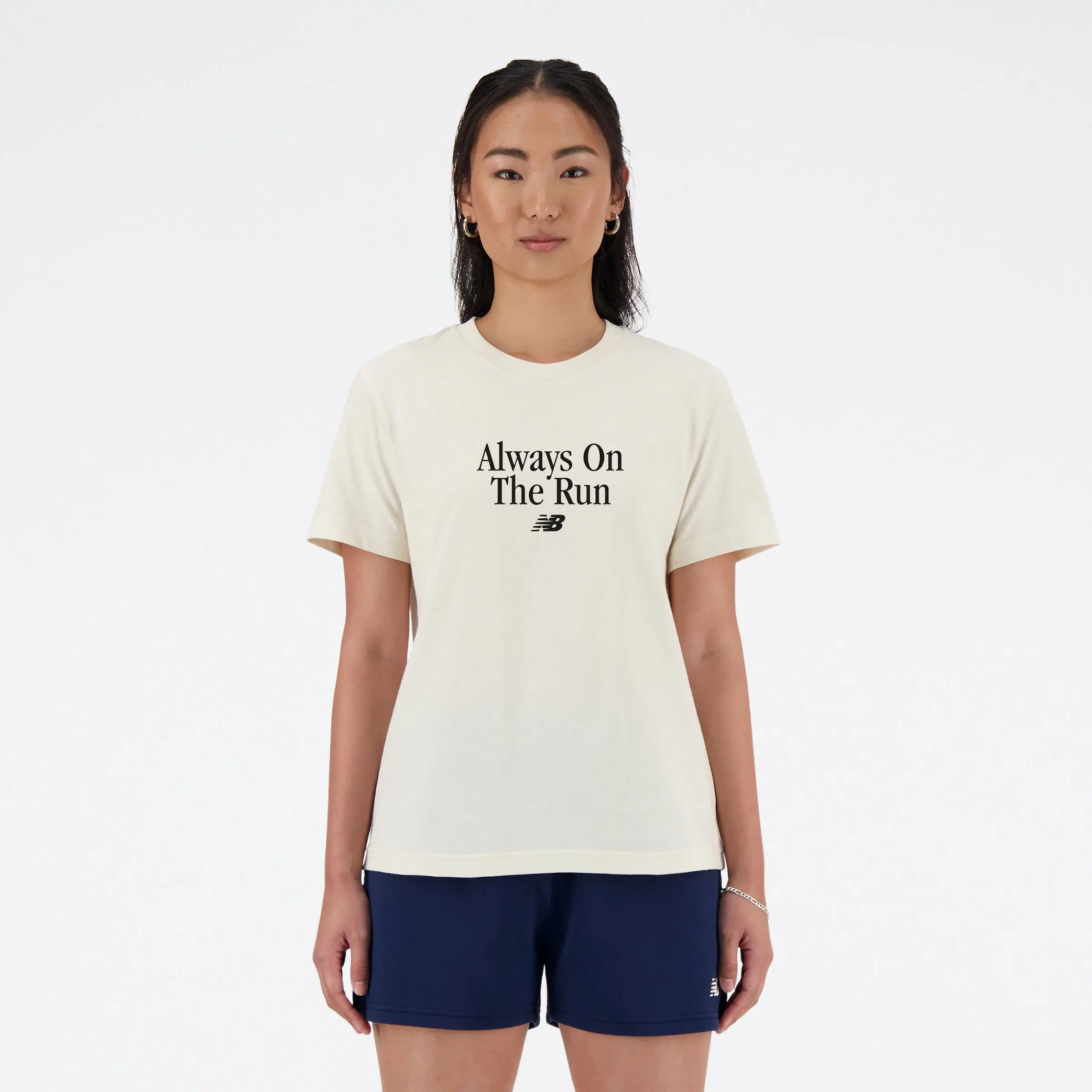New Balance Remera Slogan Graphic Tee WTA41587, sea/salt, swatch