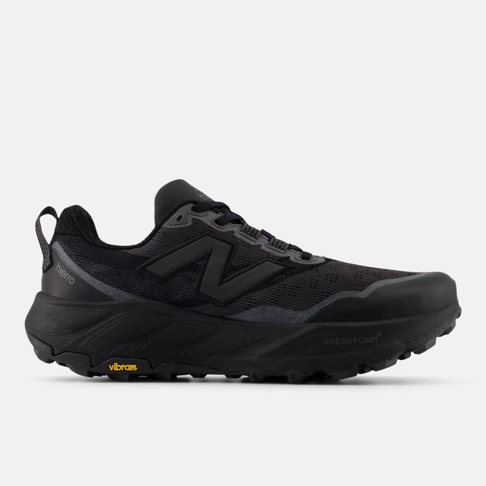 New Balance Fresh Foam X Hierro v9, Black Cement/Black, swatch