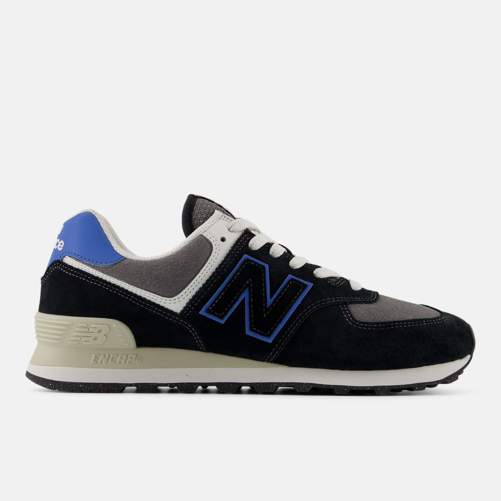 New Balance 574, Black/Blue agate, swatch