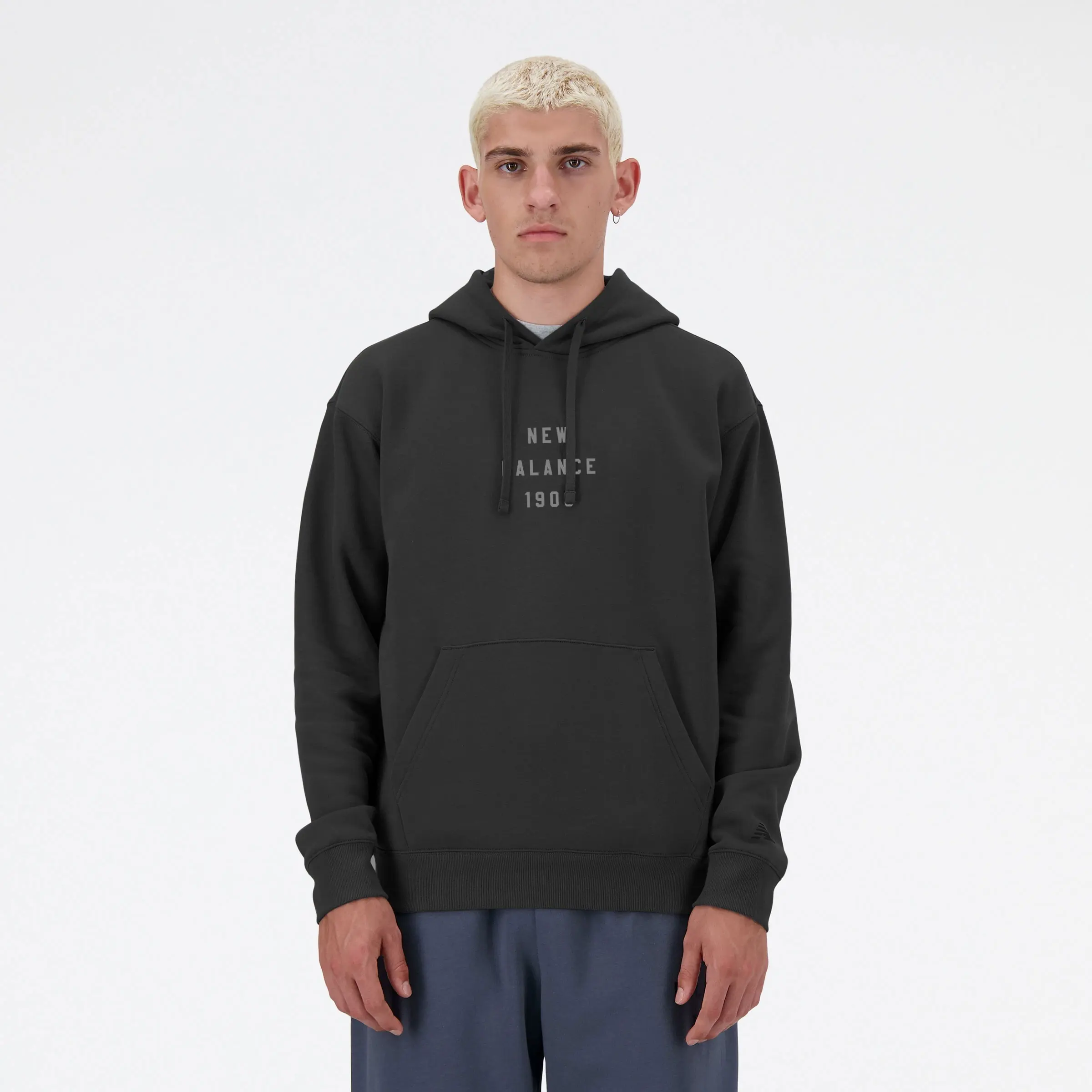 New Balance Buzo Iconic Collegiate Graphic Hoodie MTA41517, black, swatch