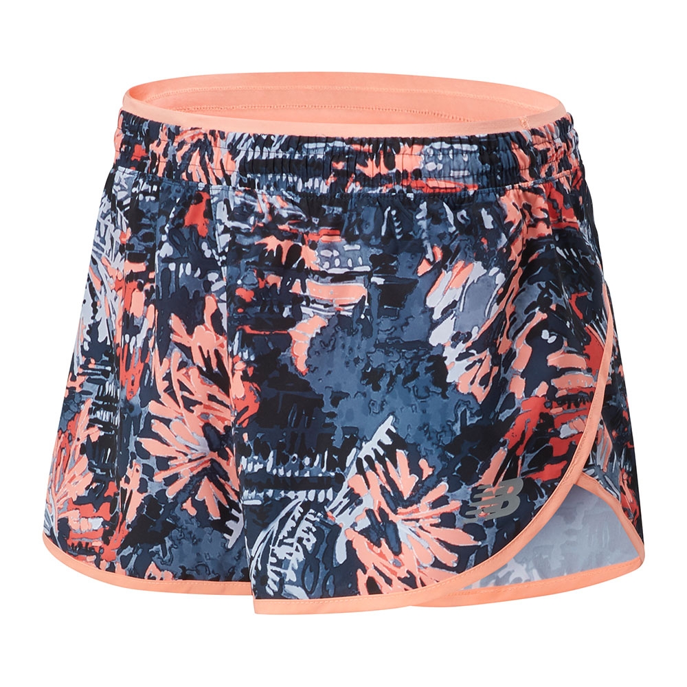 New Balance Short Printed Accelerate 2.5” WS01207, Print/Coral, swatch
