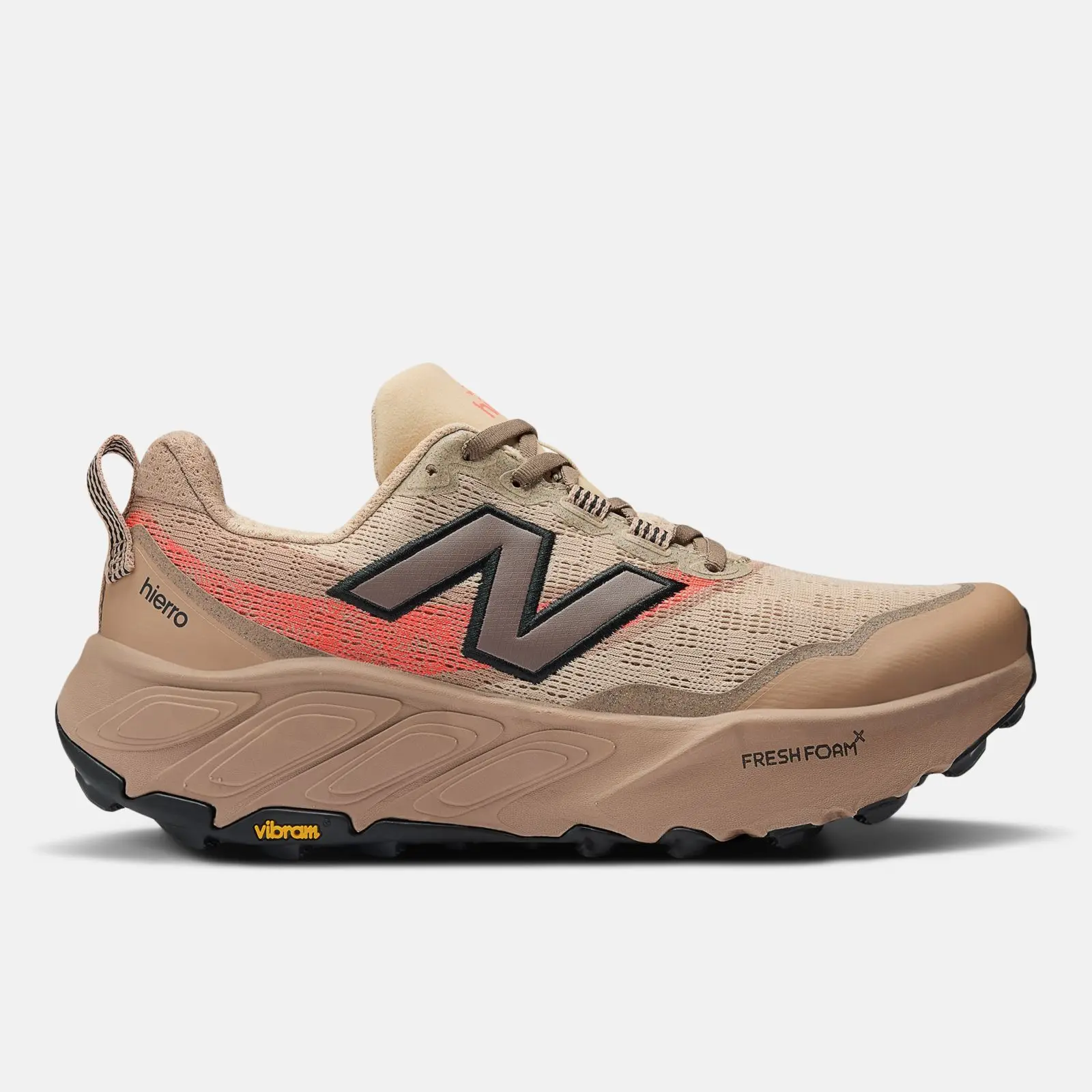 New Balance Fresh Foam X Hierro v9, Desert clay/earth shadow/urgent red, swatch