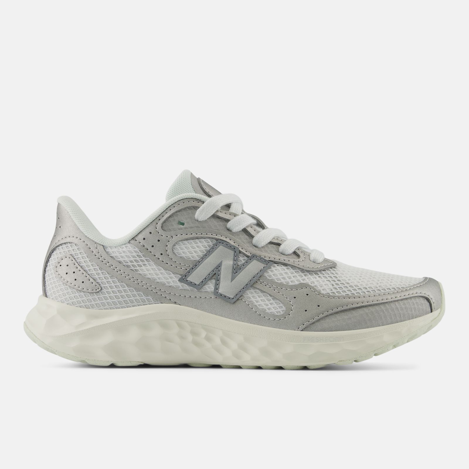 New Balance Fresh Foam Arishi v4, Silver Metallic/Reflection White, swatch