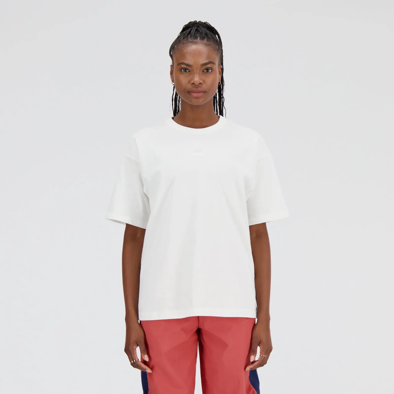 New Balance Remera Athletics Oversize AWT33510, white, swatch