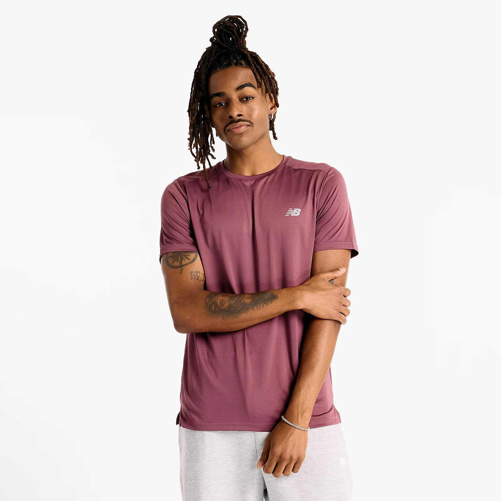 New Balance Remera Sport Essentials T-Shirt MT41222, Faded Plum, swatch