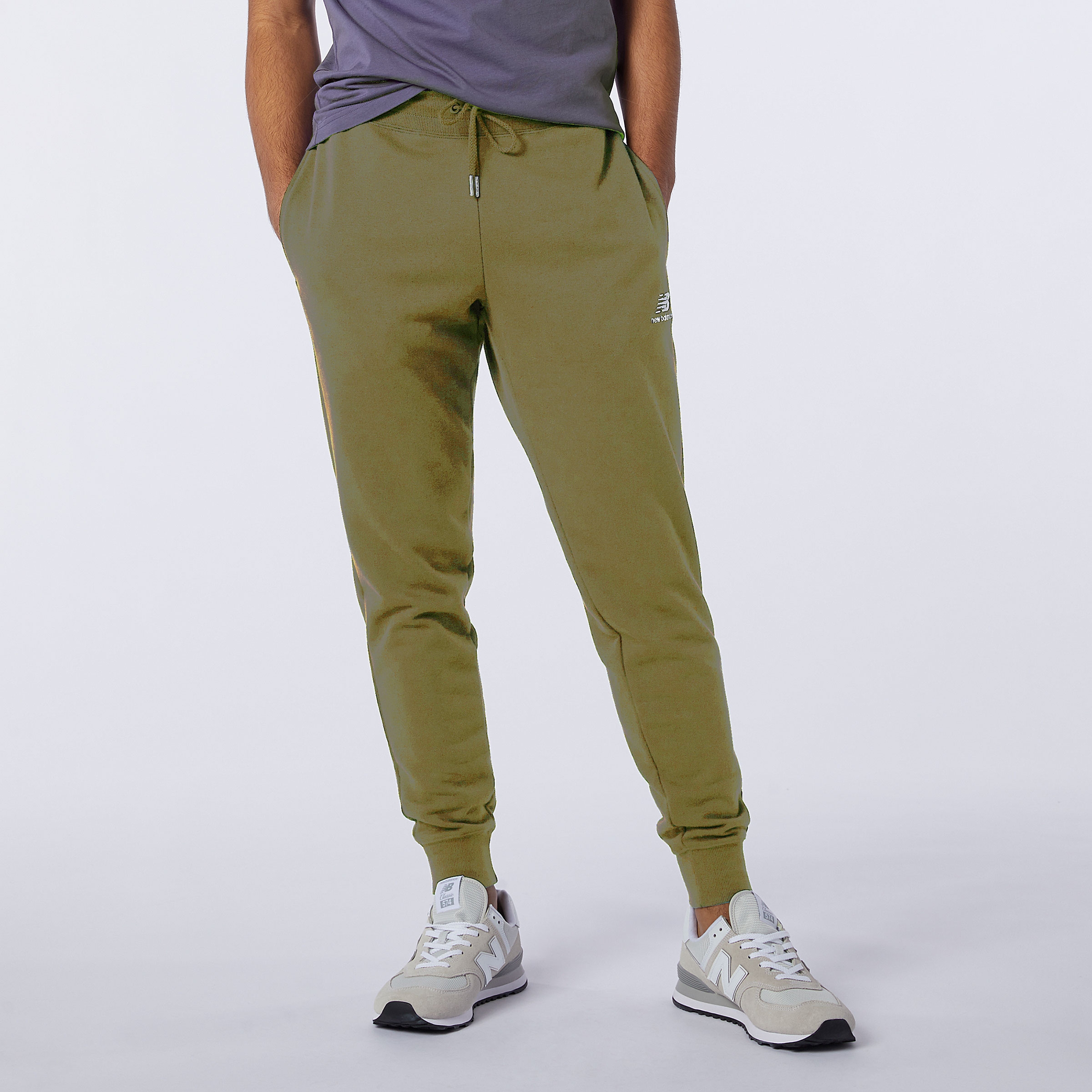 New Balance Pantalón Essentials Embroidered MP11590, Green, swatch