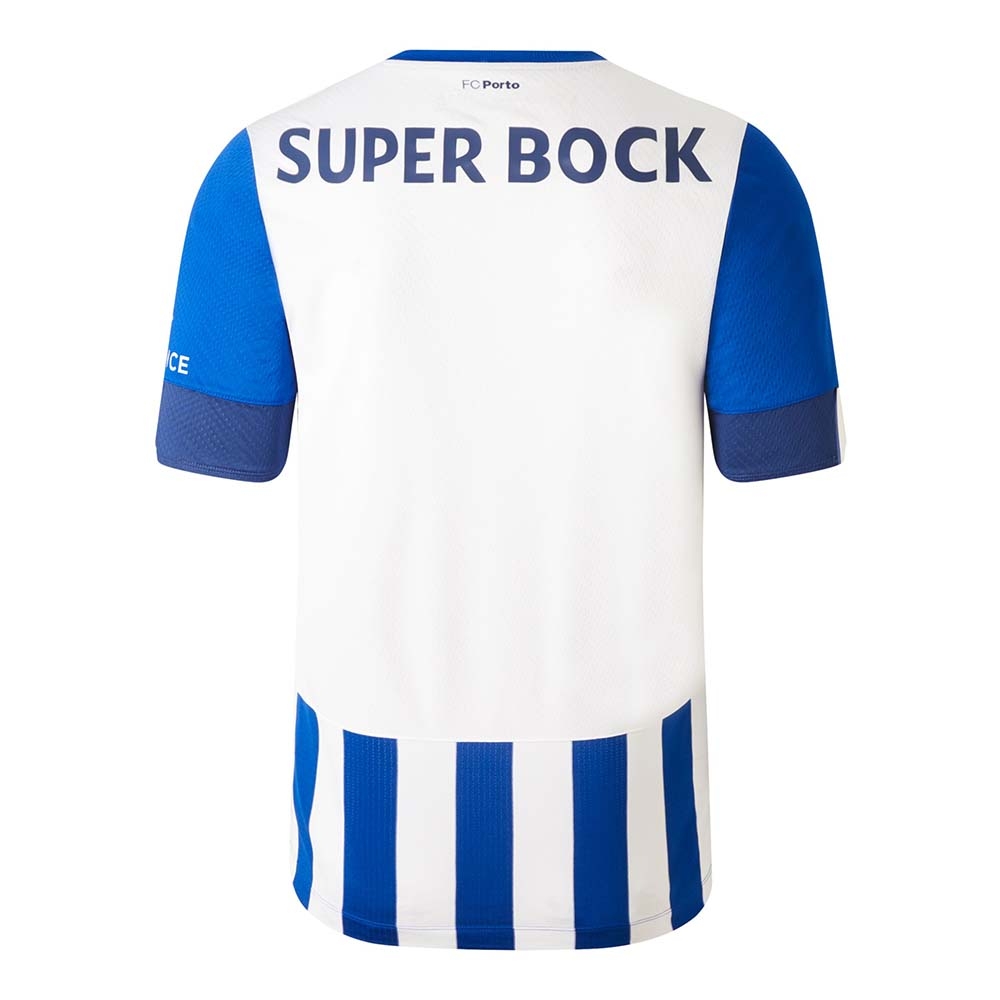 New Balance Camiseta Porto Home SS Jersey MT230060, White/Light blue, large