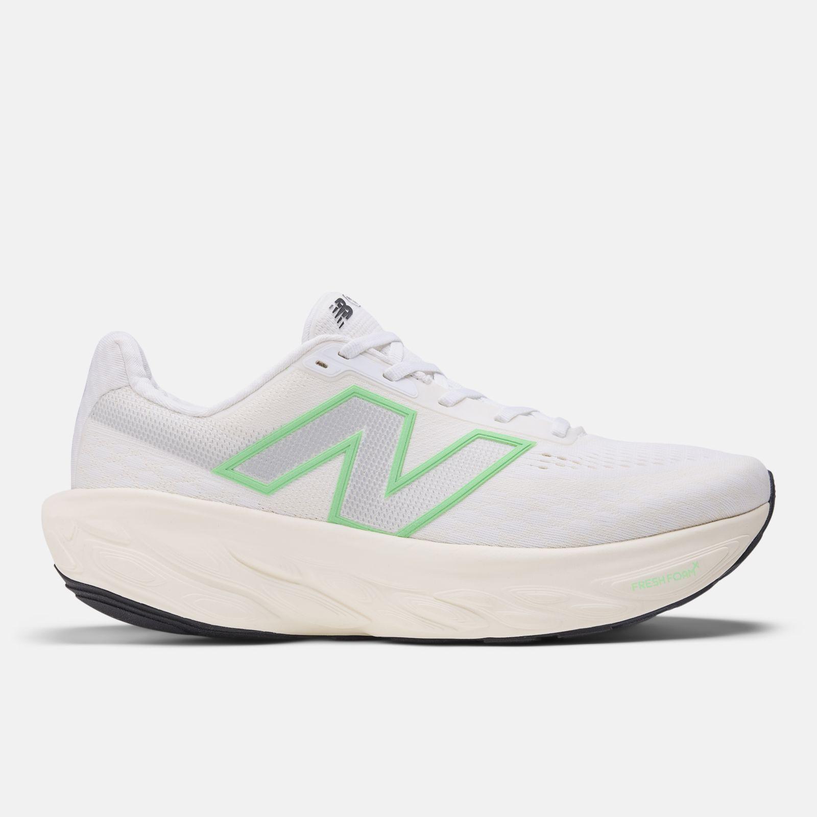 New Balance Fresh Foam X 1080 v14, White/Lime leaf/Angora, swatch