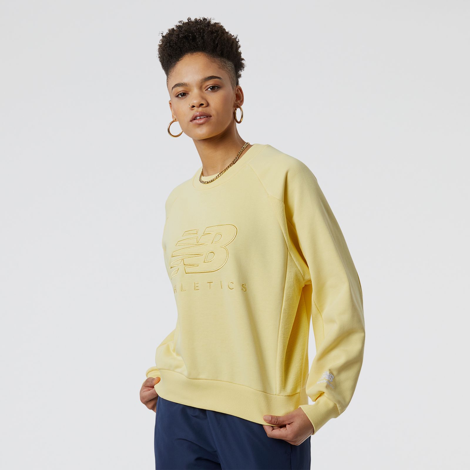 New Balance Buzo Athletics Crew WT23501, Corn, swatch