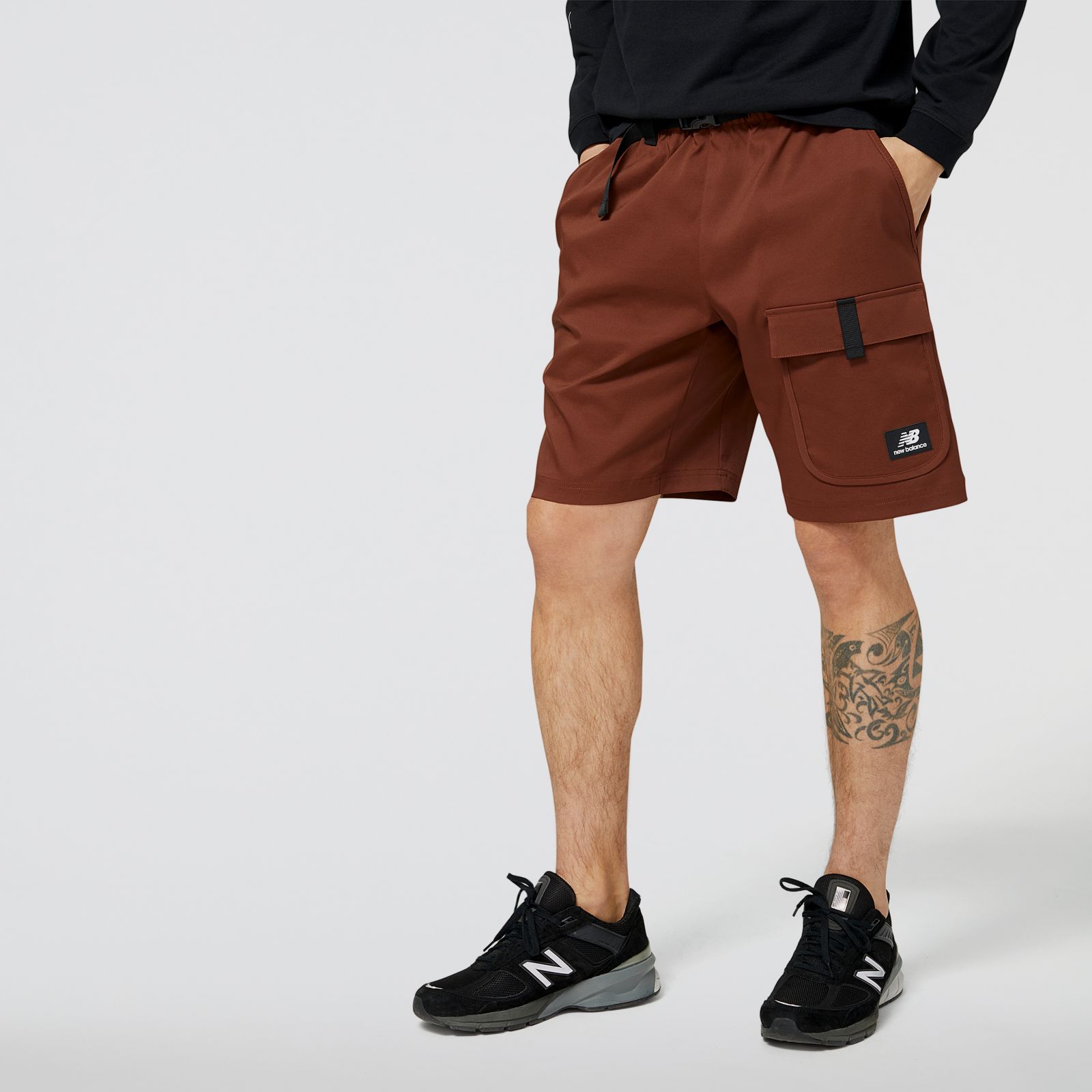 New Balance Short  AT MS23501, Brown, swatch