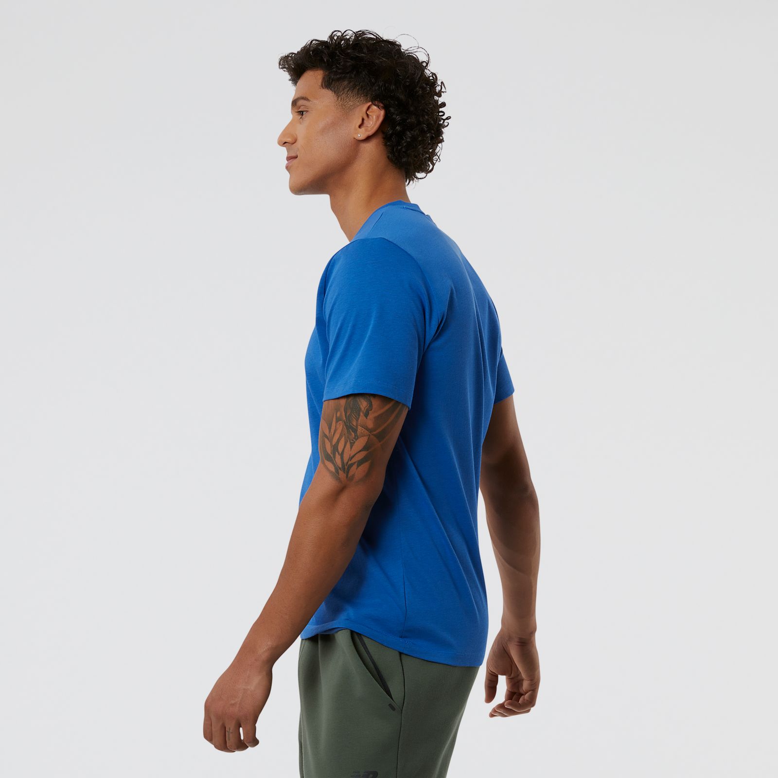 New Balance MT11070CH1 Heathertech Tee, Blue, large