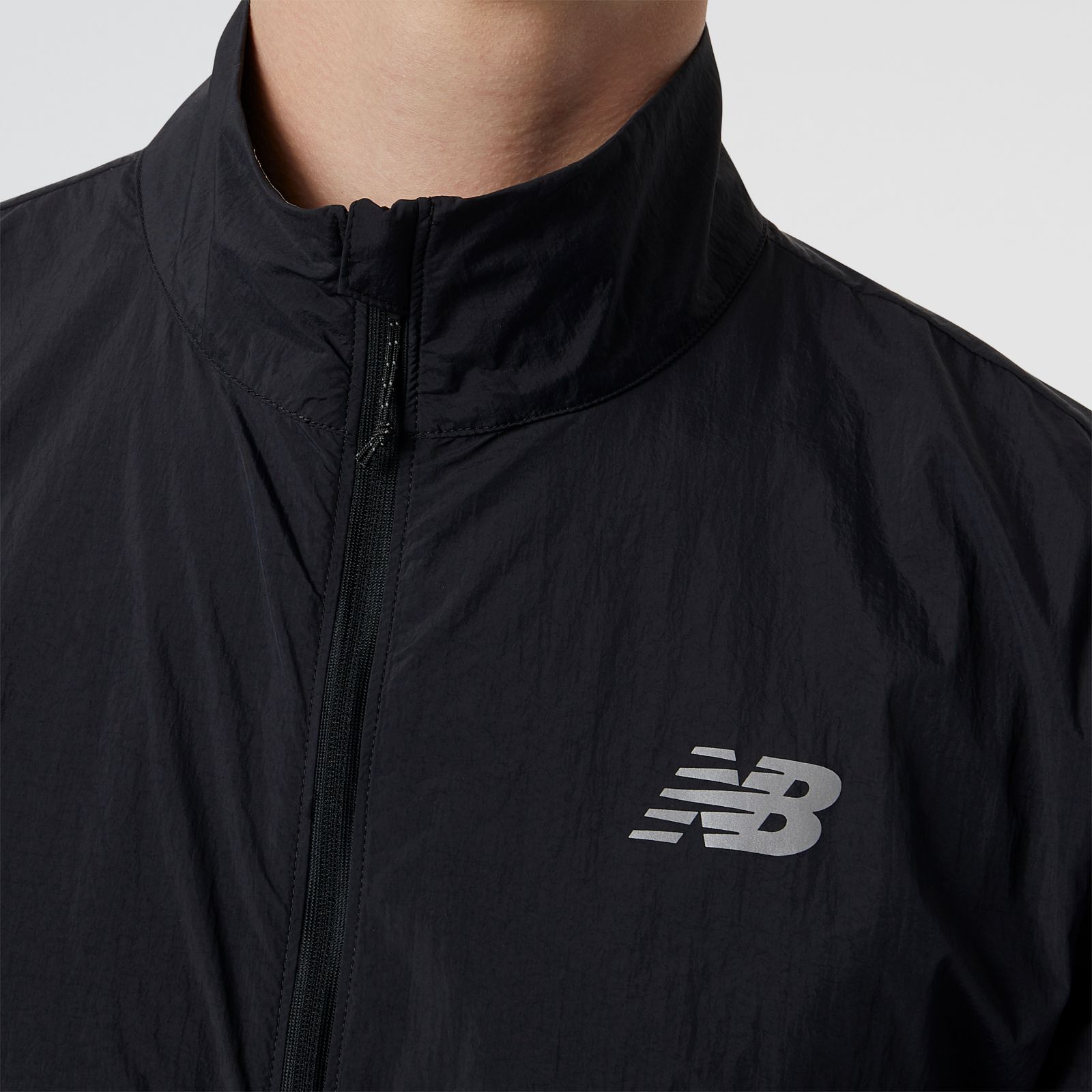New Balance MJ21264BK Impact Run Jacket, Black, large