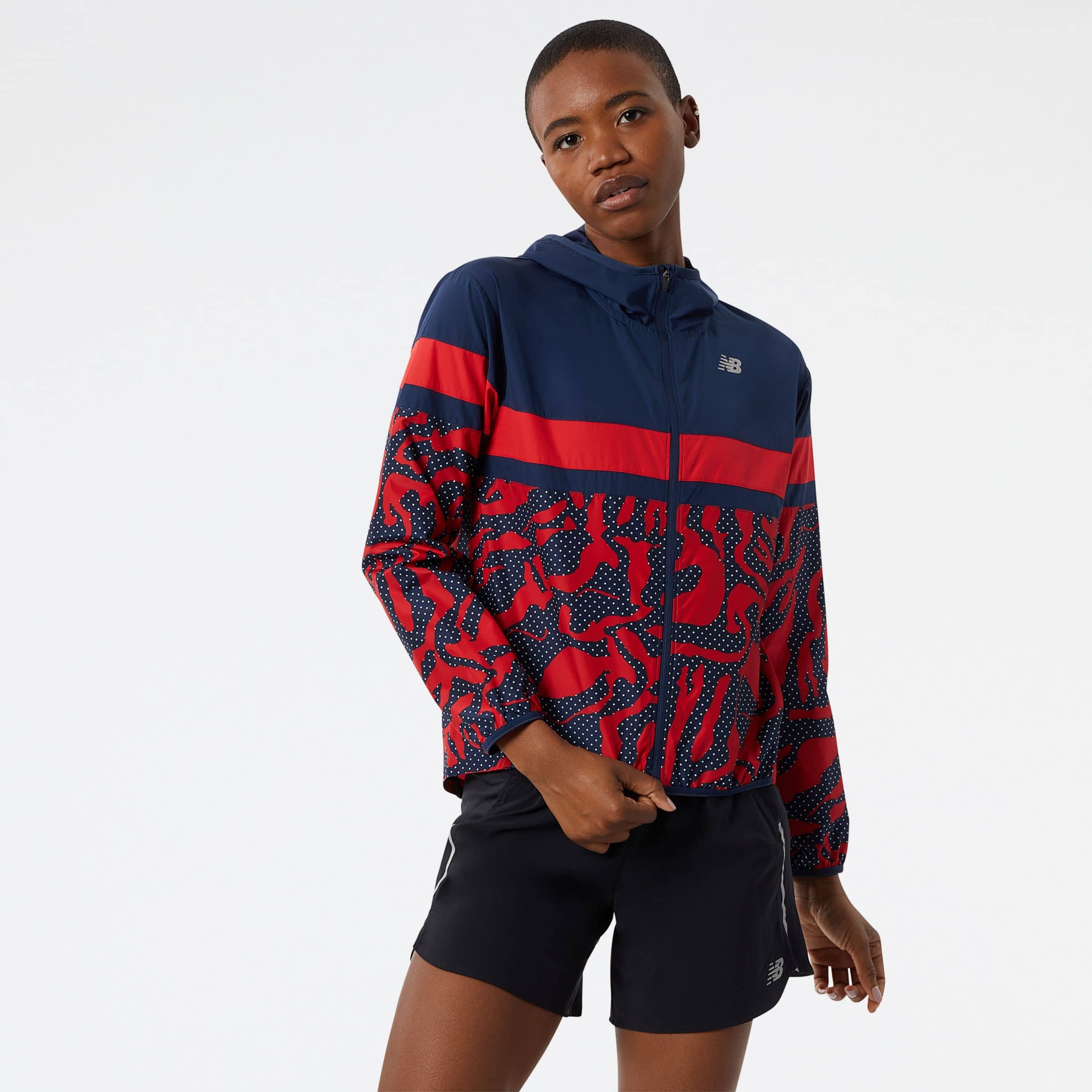 New Balance Campera Printed Accelerate WJ23237, Navy/Red, swatch