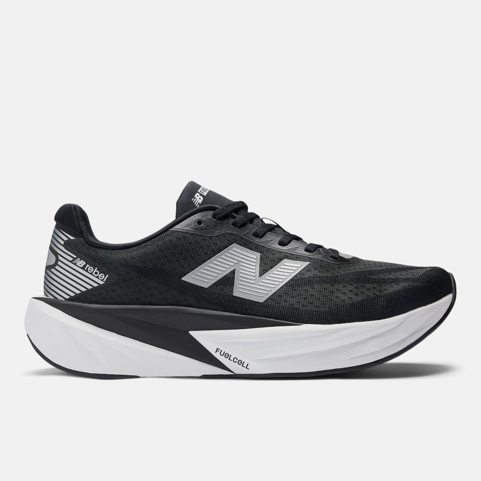 New Balance FuelCell Rebel v5, Black/Silver Metallic, swatch