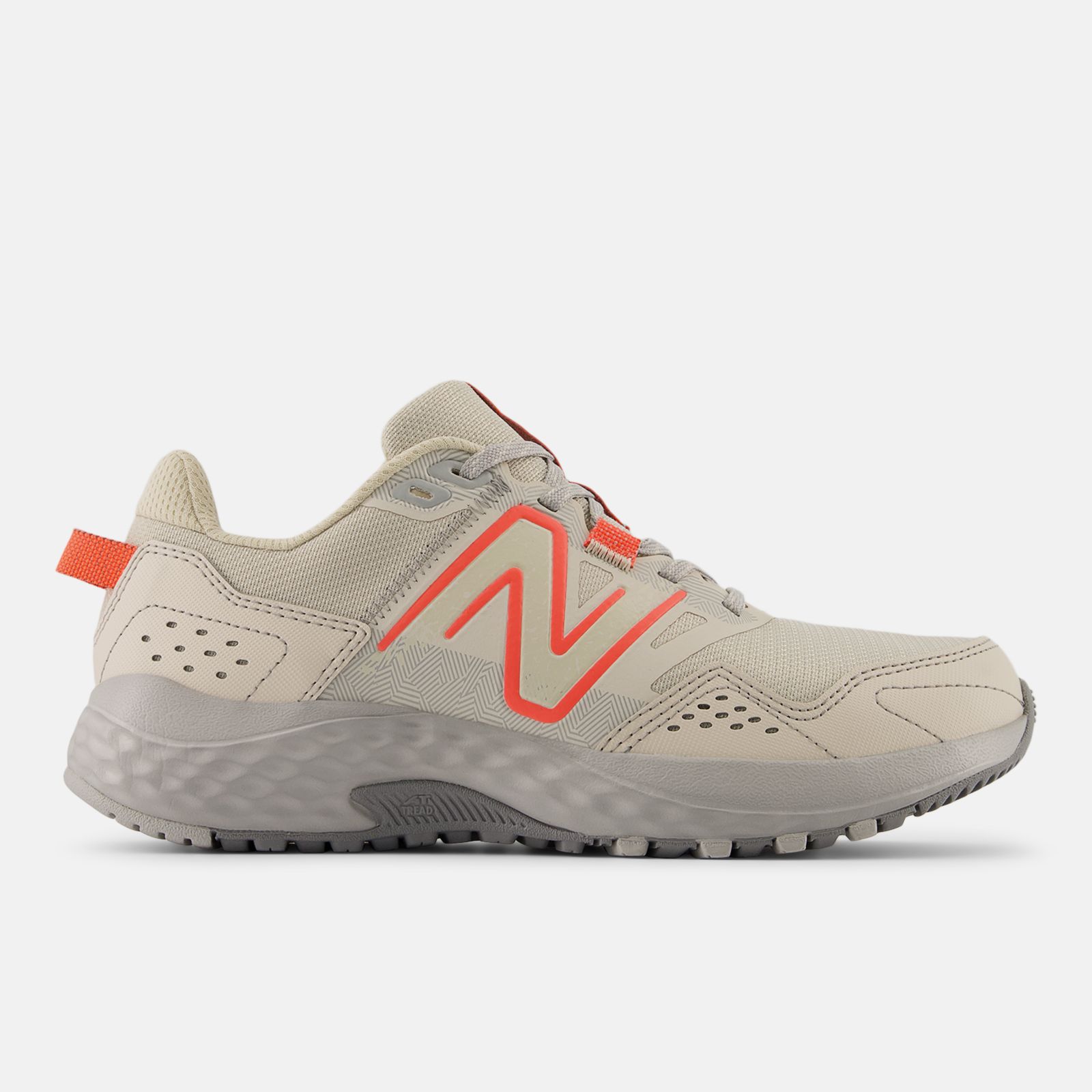 New Balance 410 v8, Bisque/Urgent Red/Raincloud, swatch