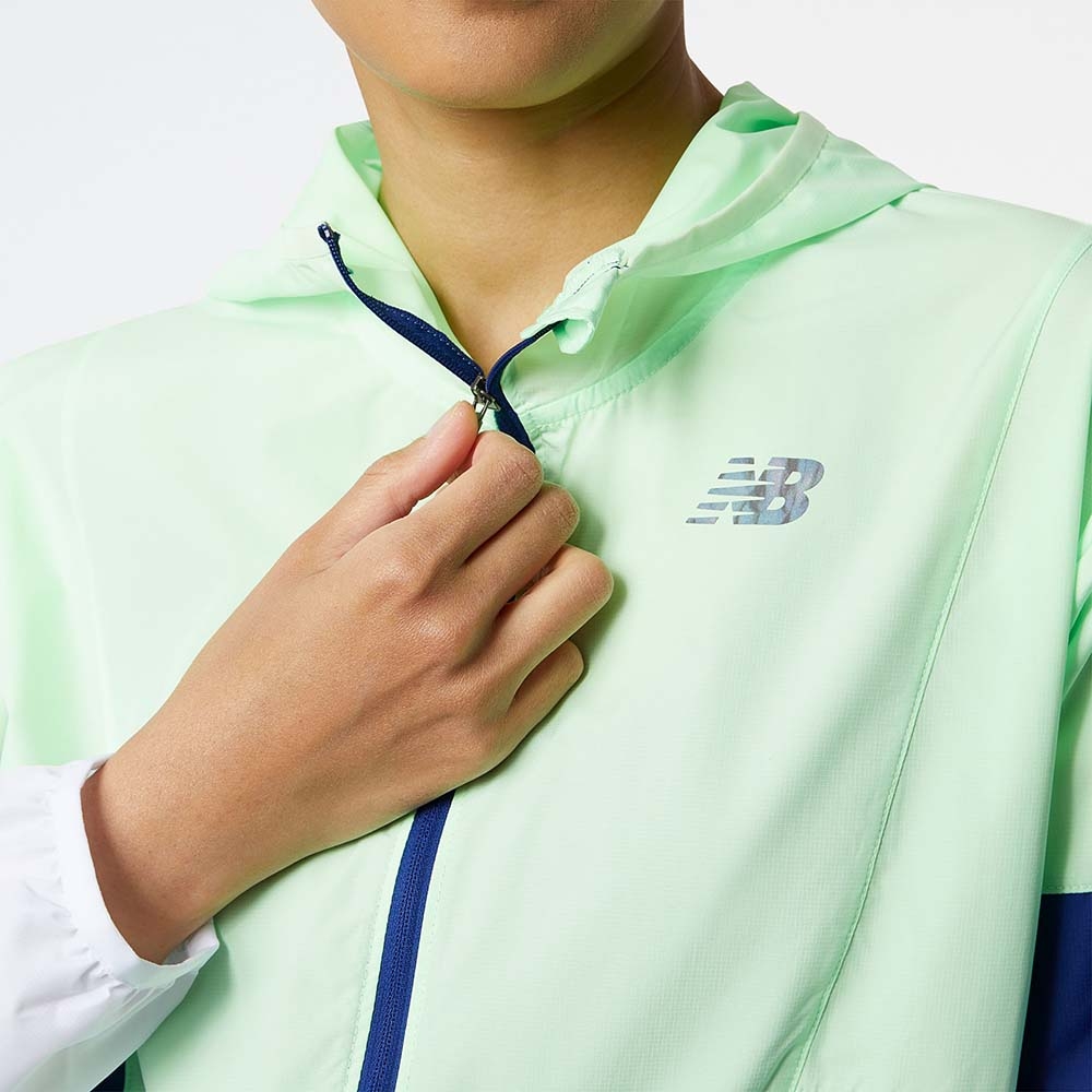 New Balance WJ13231VSG Fast Flight Jacket, Green, large