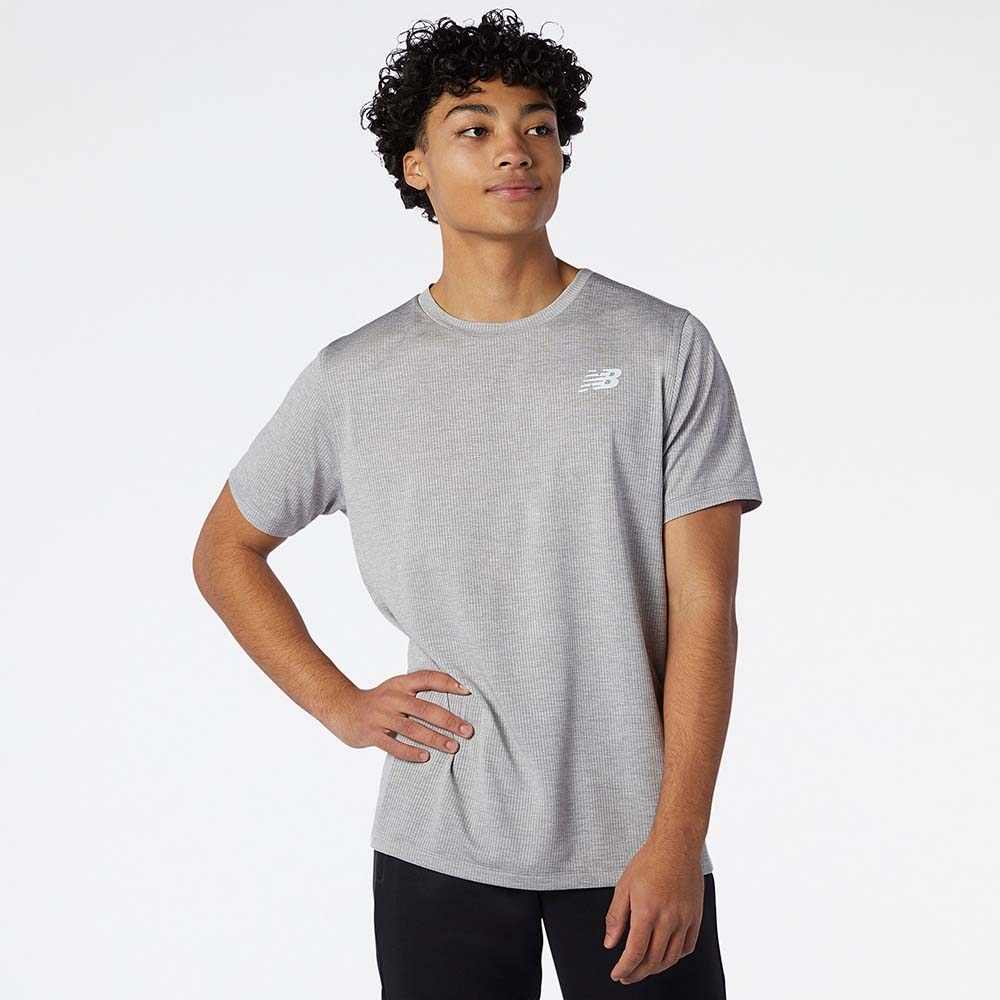 New Balance MT11095AG Tenacity Tee, Light grey, large