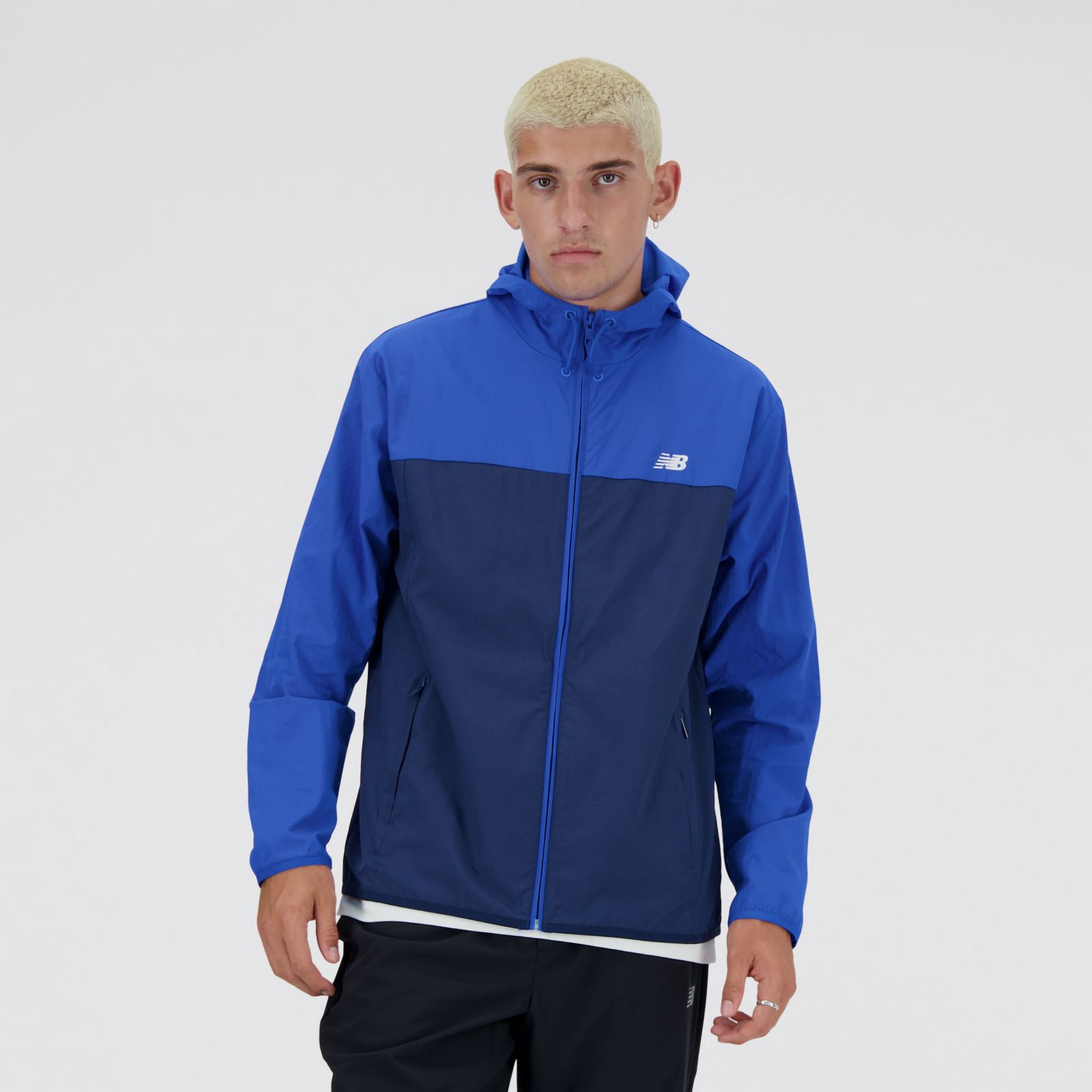 New Balance Campera Athletics Woven Jacket MJ41506, Blue, swatch