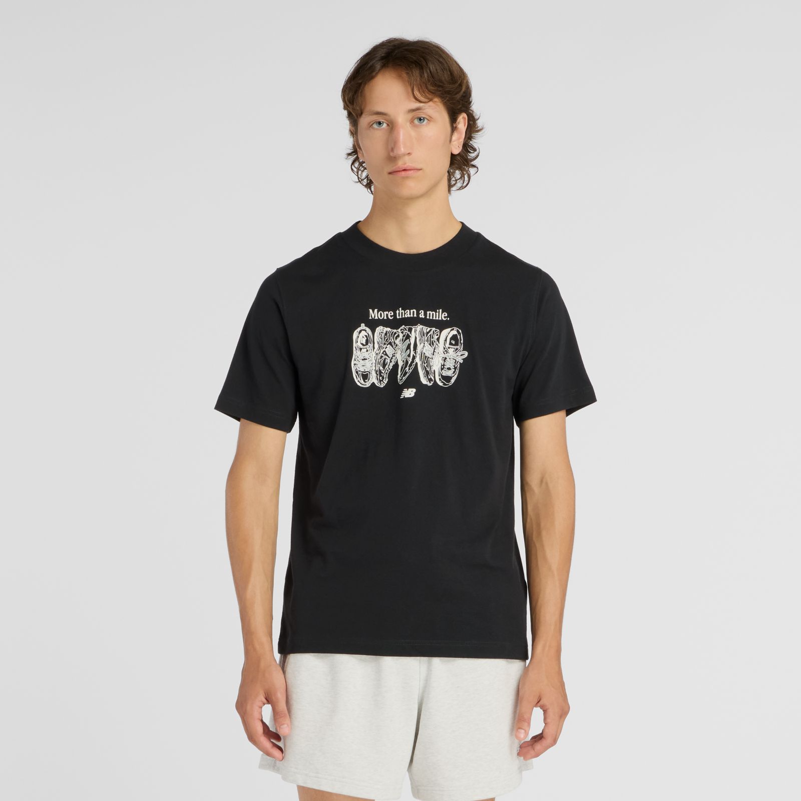 New Balance Remera Miler  MTA61778S, black, swatch