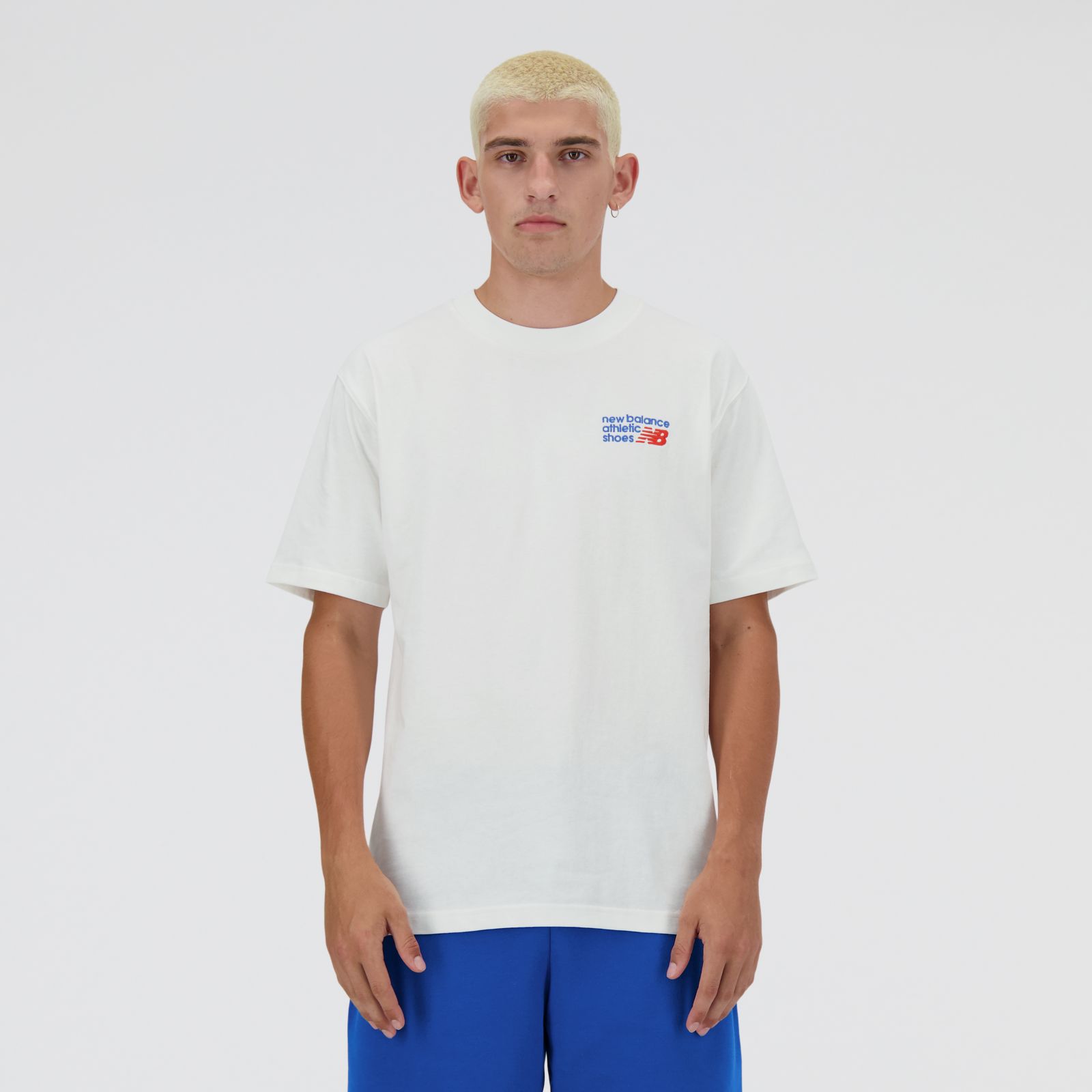 New Balance Remera Athletics Premium Logo MTA41908, Sea/Salt, swatch