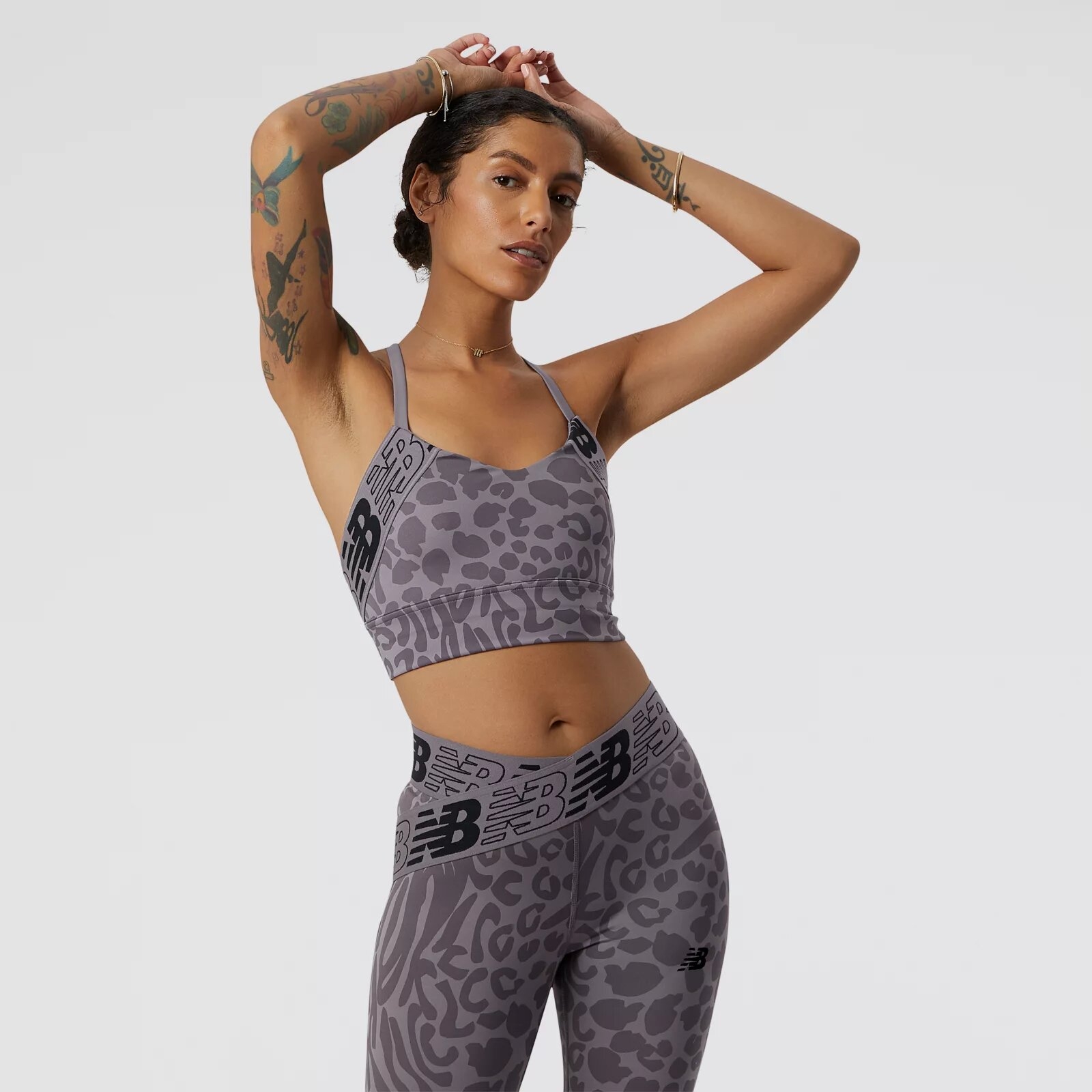 New Balance Crop Top Relentless Printed WB21176, Print gray, swatch