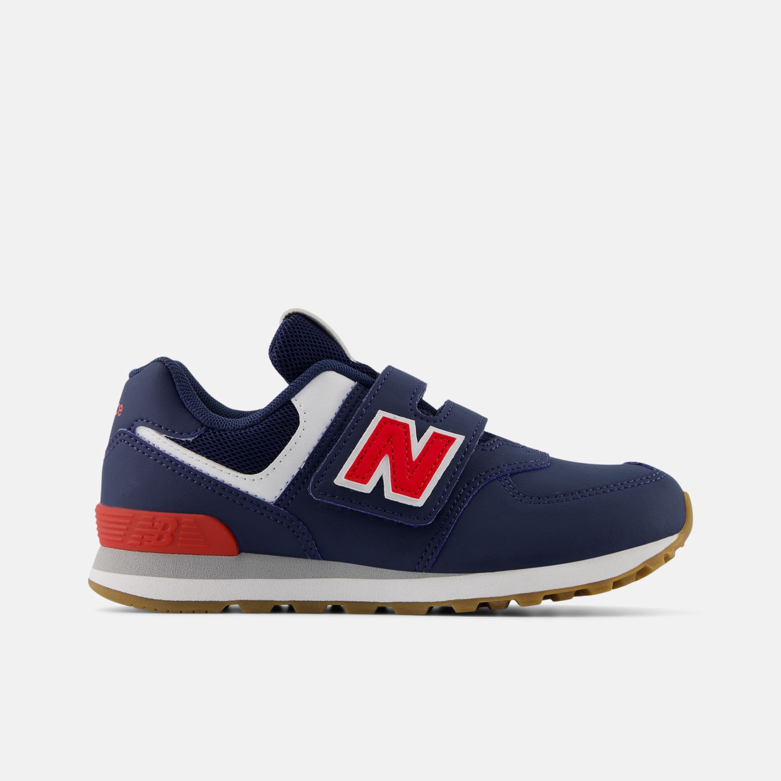 New Balance 574 Hook & Loop Pregrade, NB Navy/Team Red, swatch
