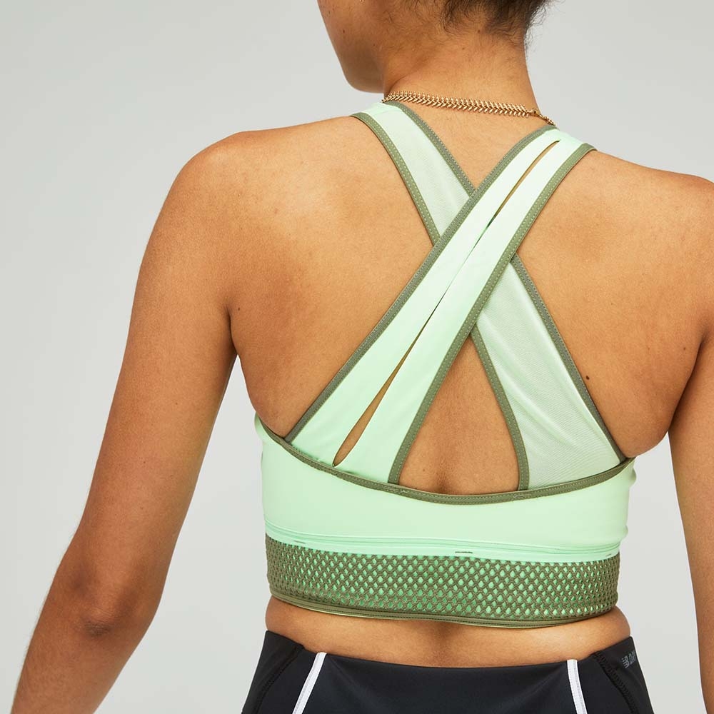 New Balance WB21288VSG Q Speed Bra Top, Green, large