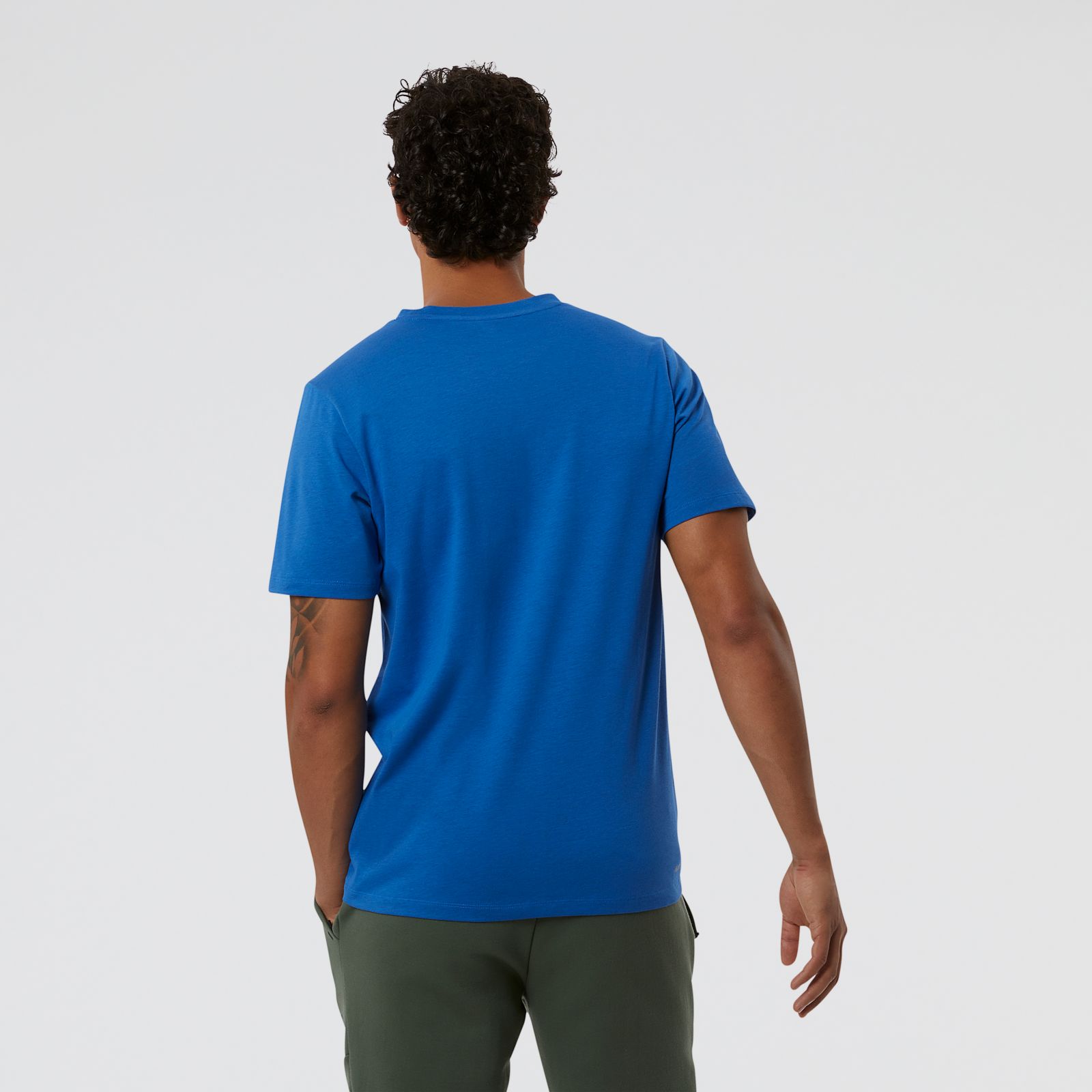 New Balance MT11070CH1 Heathertech Tee, Blue, large