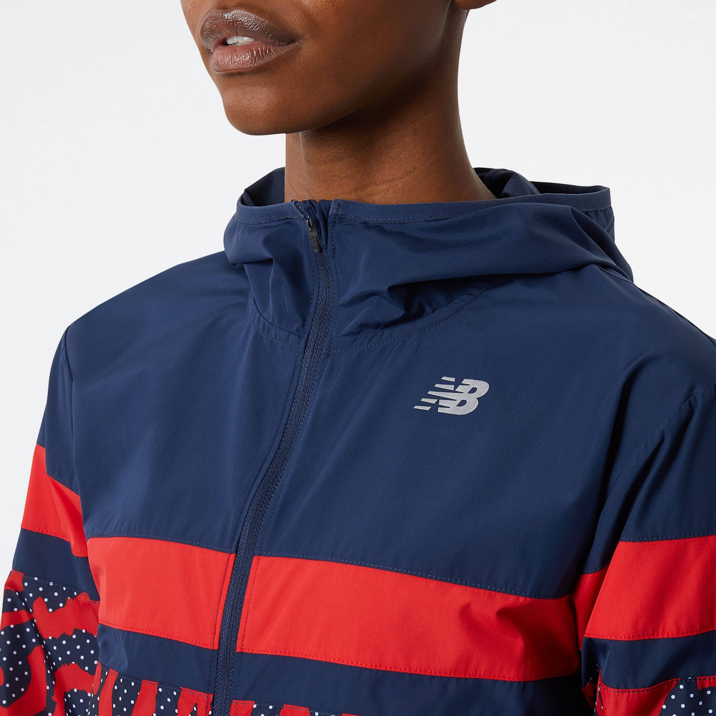 New Balance WJ23237TRD Printed Accelerate , Navy/Red, large