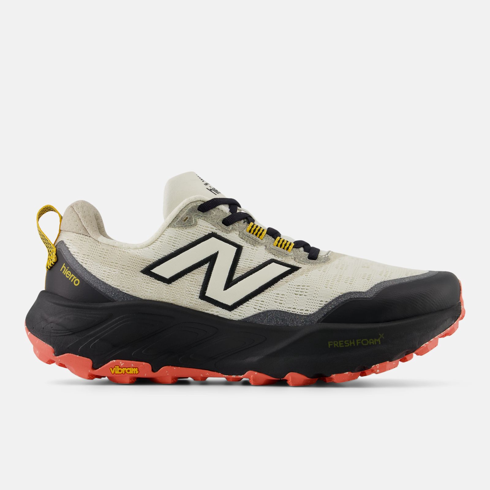 New Balance Fresh Foam X Hierro v9, Angora/Black/Drift Red, swatch