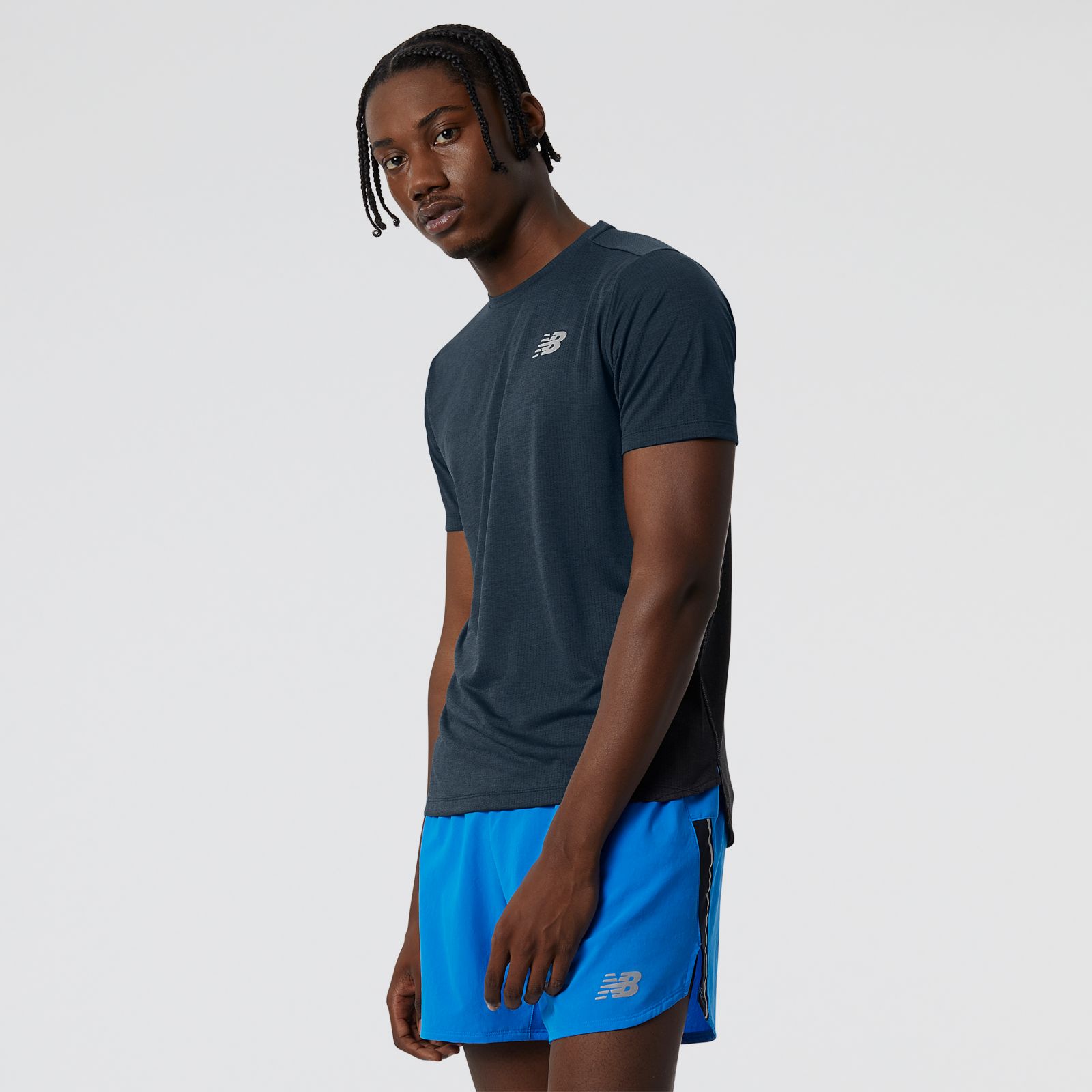 New Balance Remera Impact Run MT21262, Petroleum, swatch