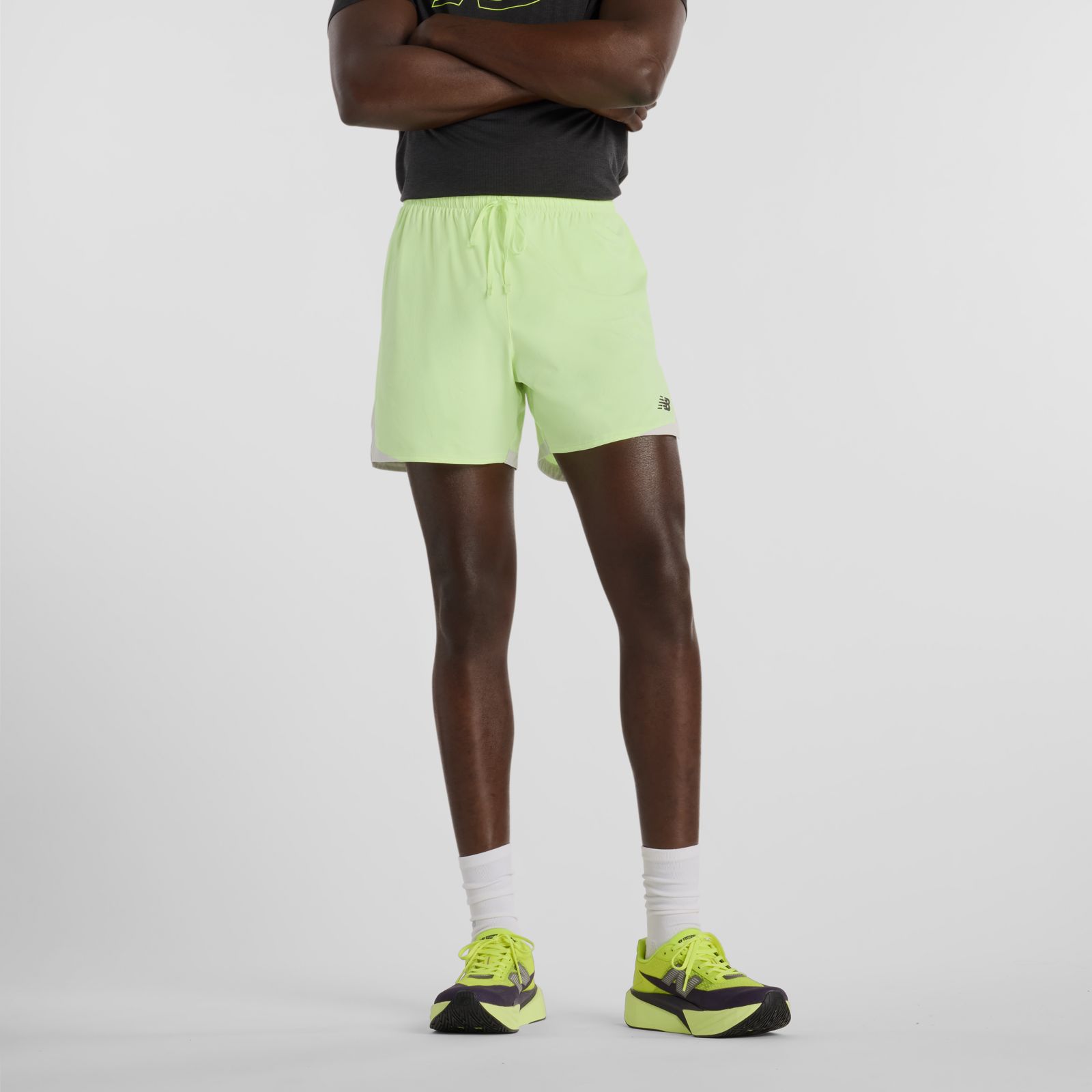 New Balance RC Short  Essential 5" MB6180TA, Afterglow/Slate Grey, swatch