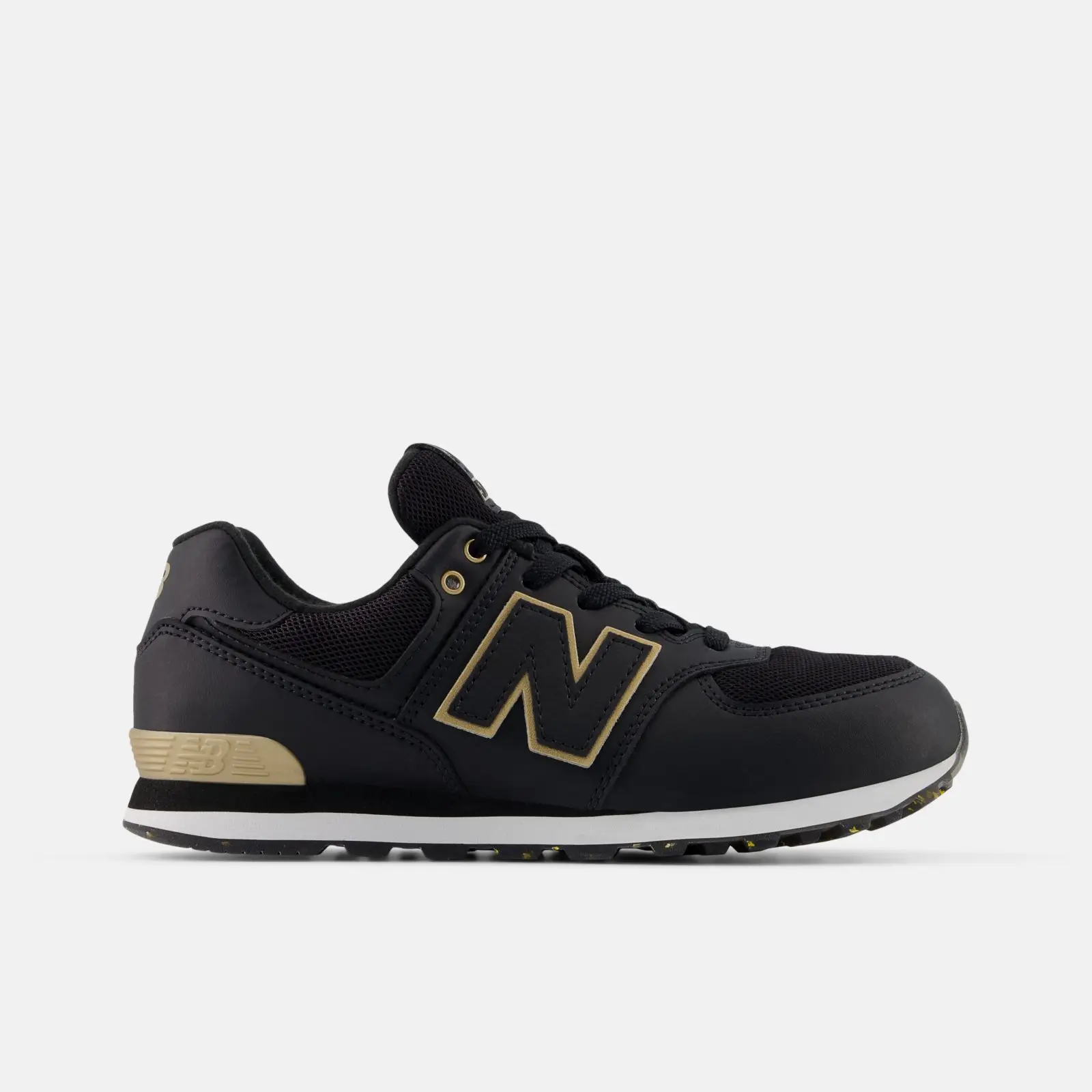 New Balance 574 Grade, Black/Gold, swatch