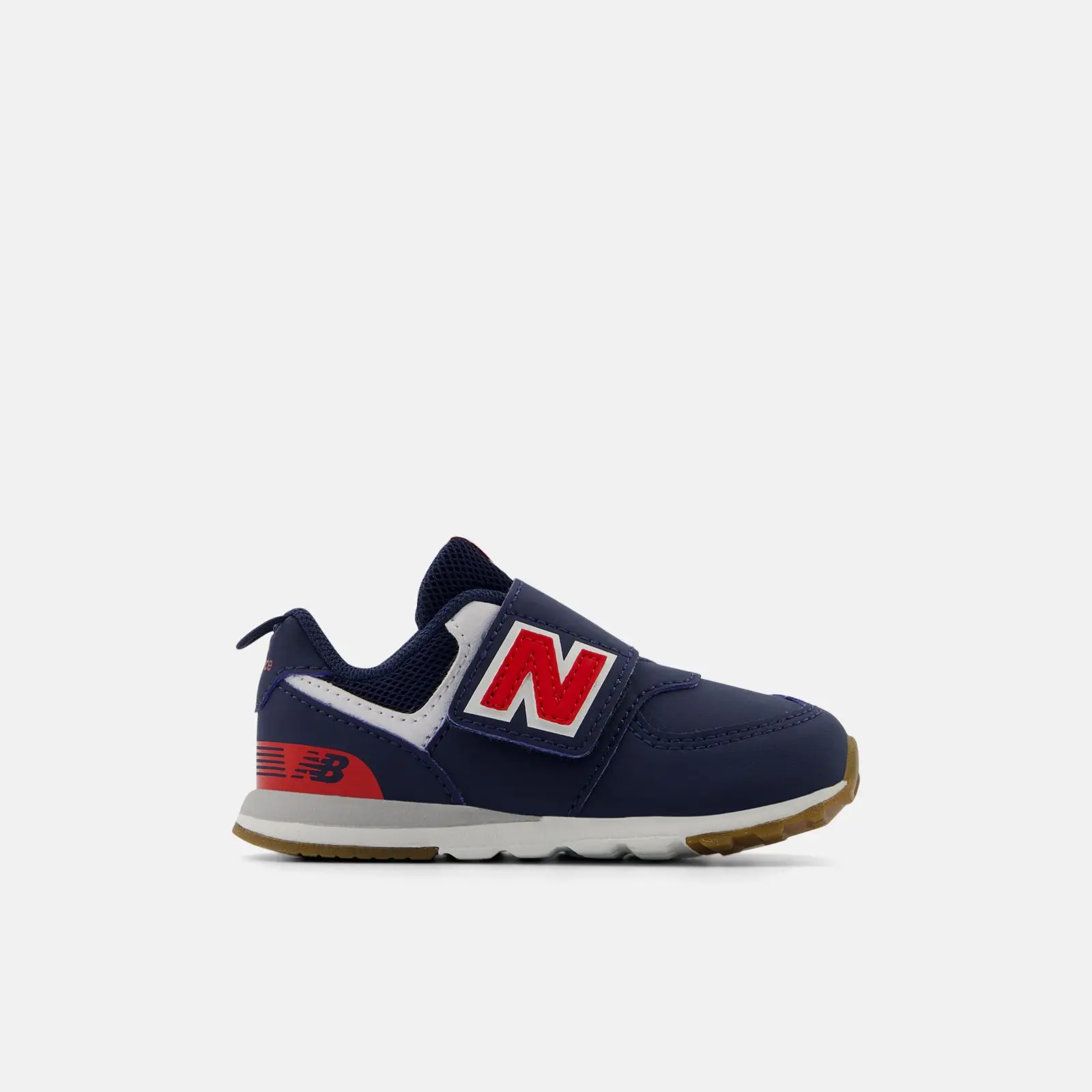 New Balance 574 NEW-B Hook & Loop Infant, NB Navy/Team red, swatch