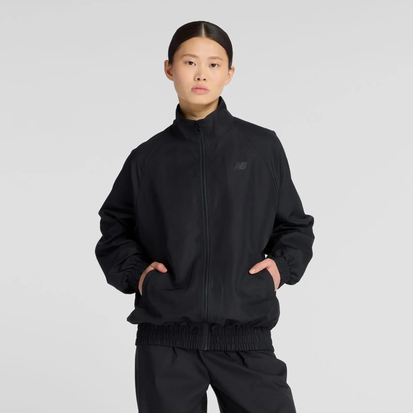 WJ53517BK Graphic Woven Jacket