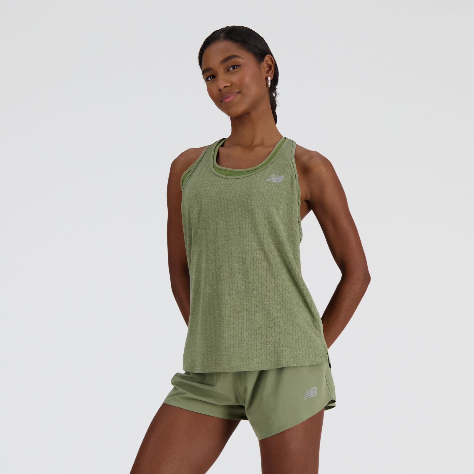 New Balance Musculosa Athletics Tank WT41250, Dark olivine, swatch