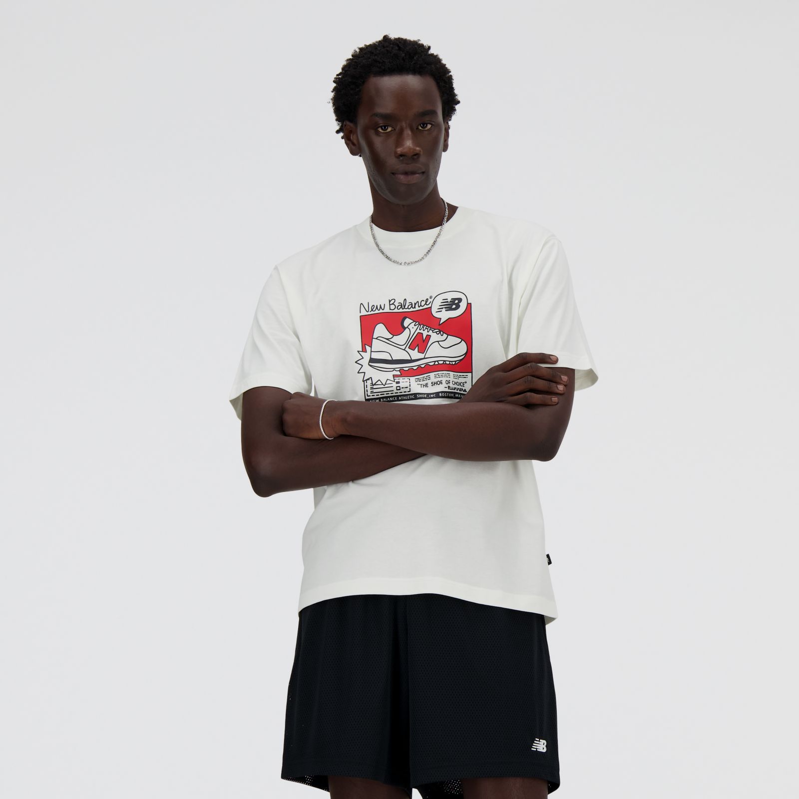 New Balance Remera Sport Essentials AD T-Shirt MTA41593, Sea/Salt, swatch