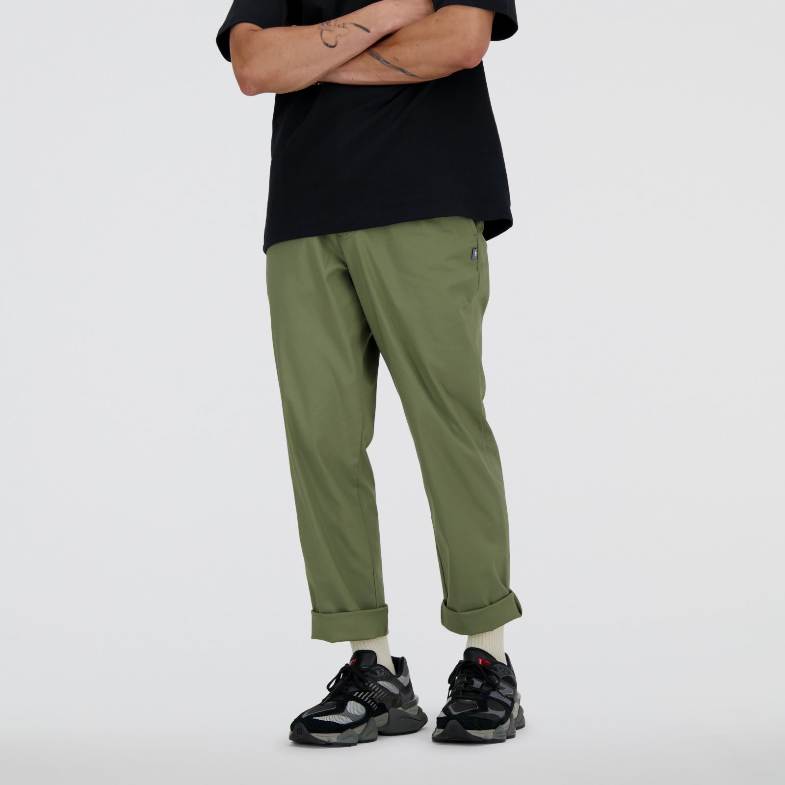 New Balance Pantalón Twill Straight 30" MP41575, Dark olivine, swatch