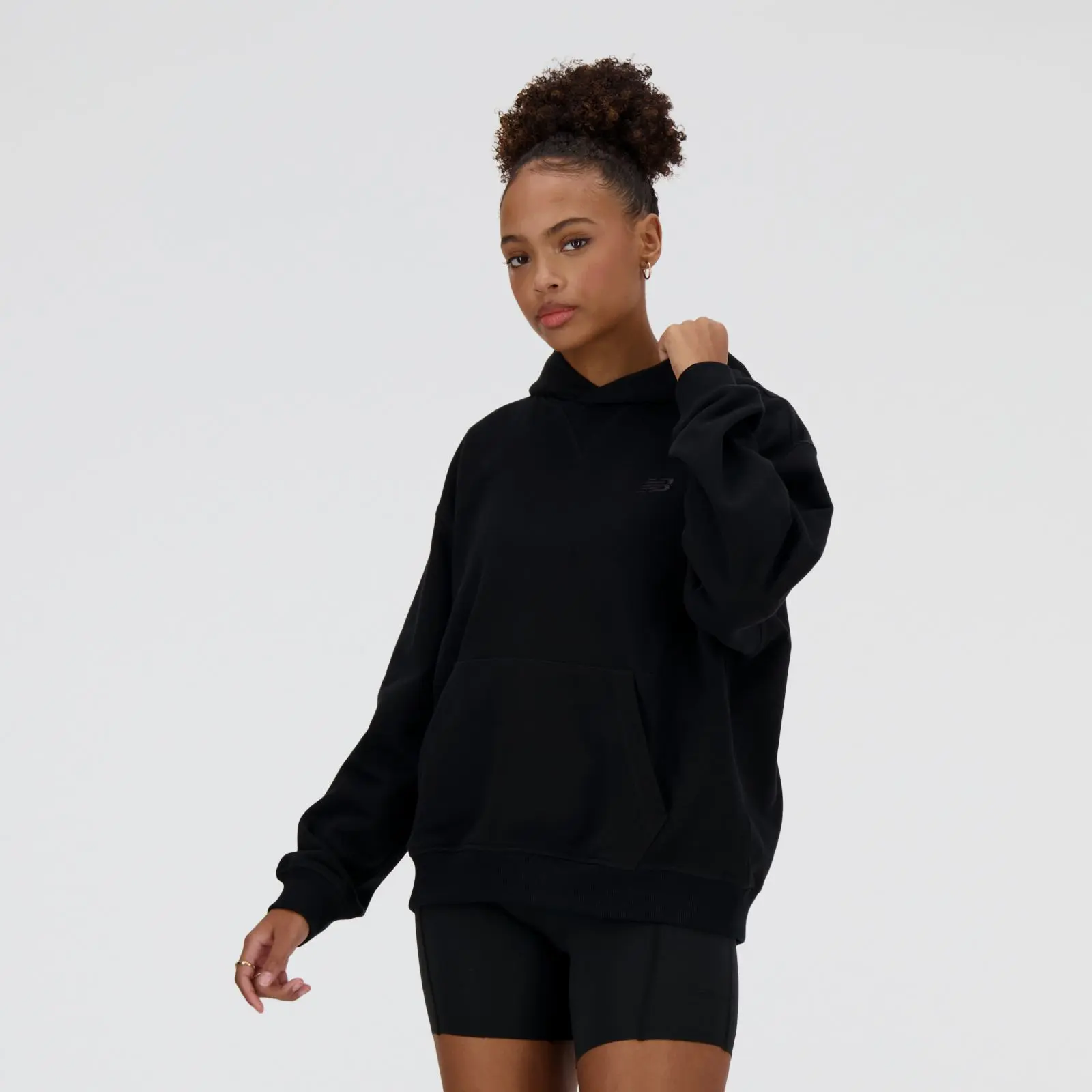 New Balance Buzo Athletics French Terry Hoodie WT41537, Black, swatch