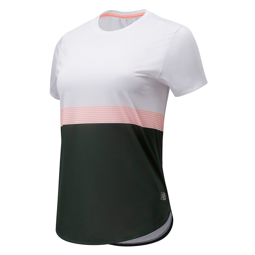 New Balance Remera Printed Accelerate WT11221, Green army, swatch