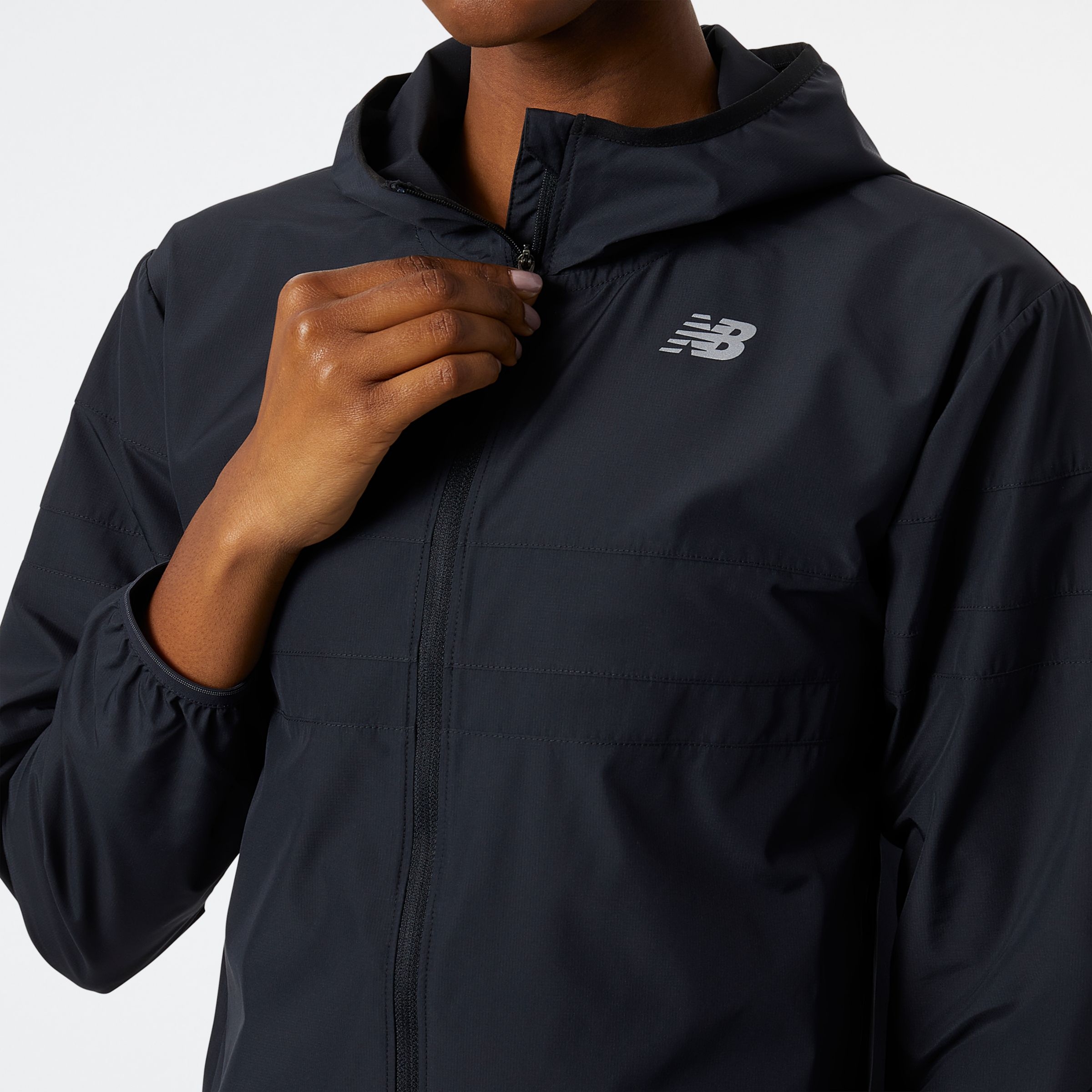 New Balance WJ23236BK Accelerate Jacket, Black, large