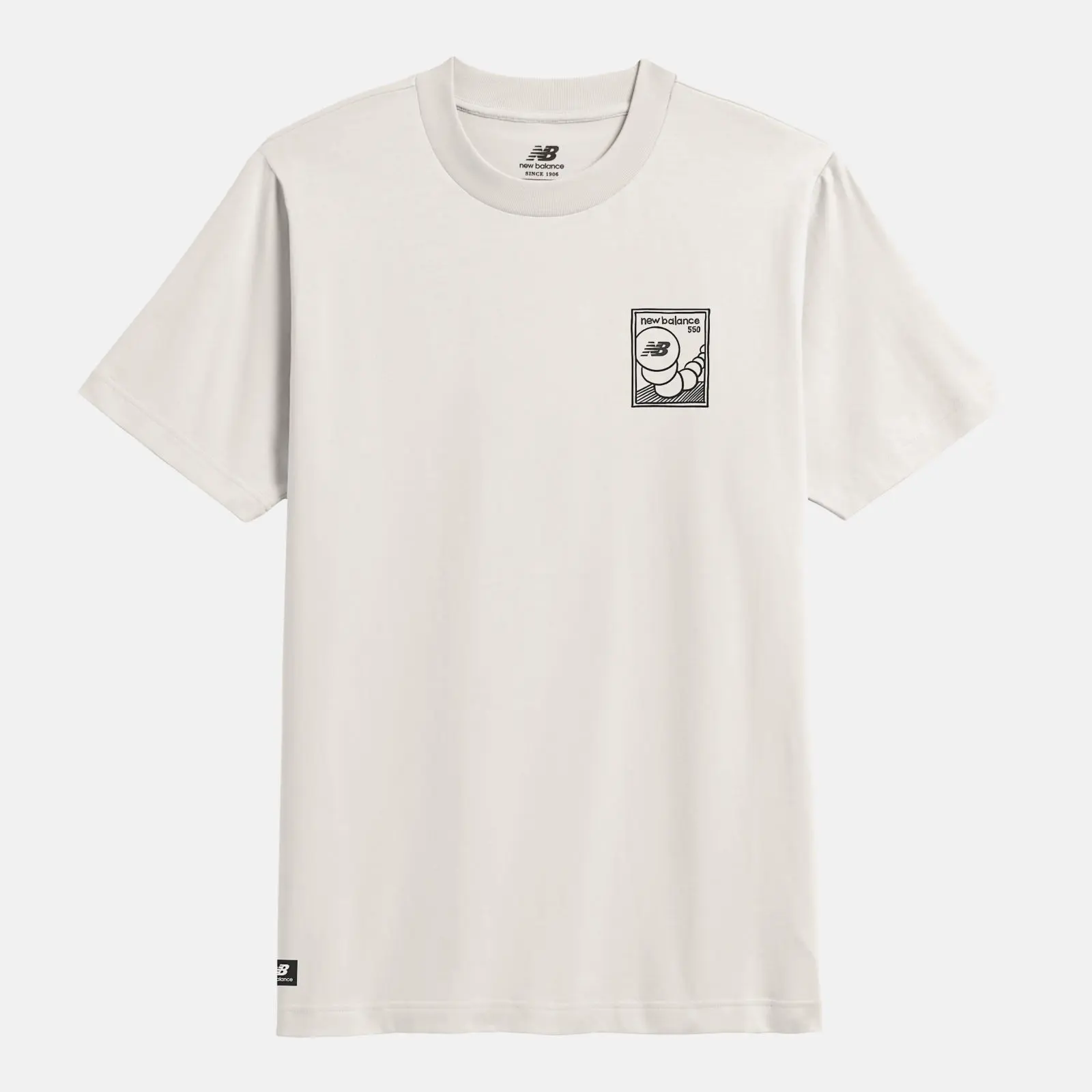 New Balance Remera QT 550 Sketch AMT31573, white, swatch