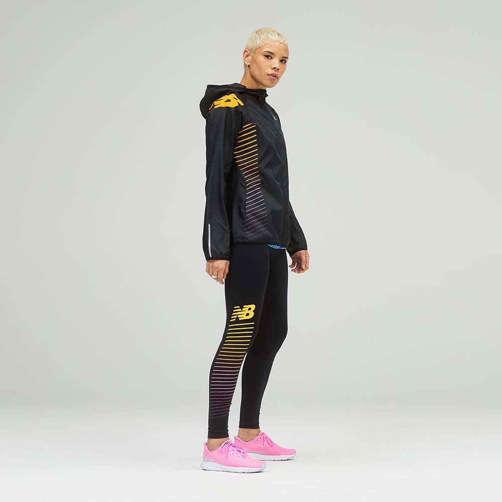 New Balance Campera Reflective Print Accelerate WJ21227, Black/Orange, large