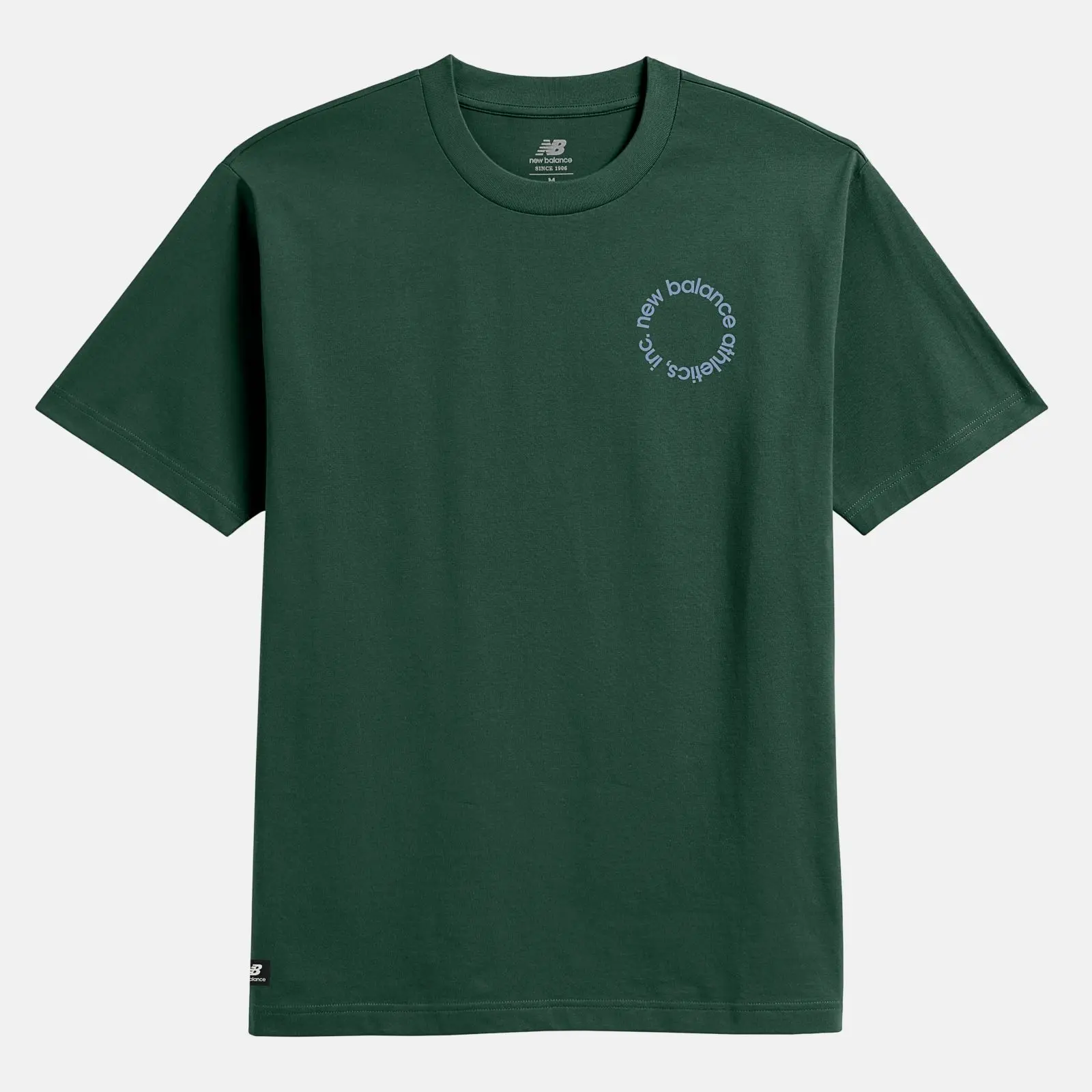 New Balance Remera QT Circular Logo AMT31575, green, swatch