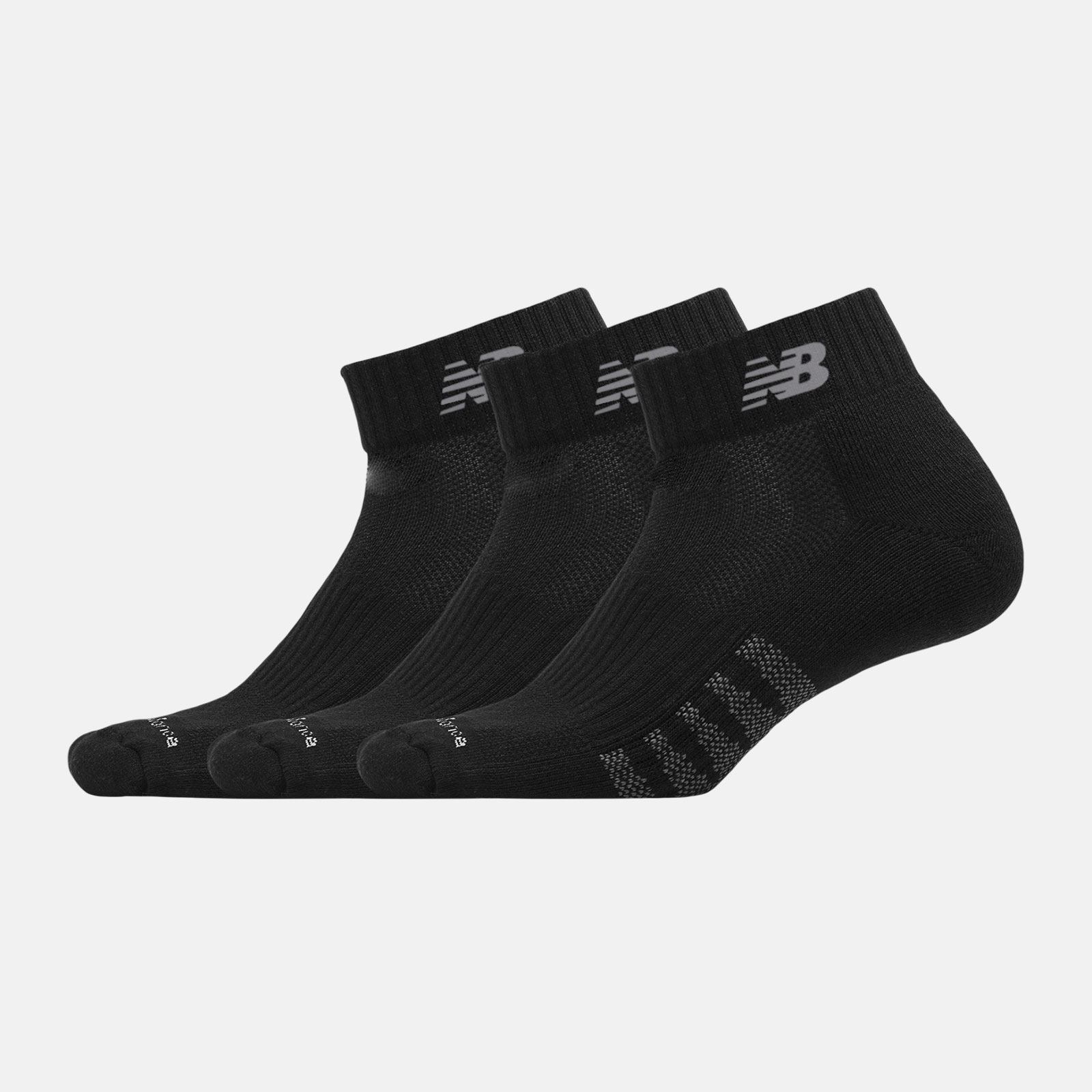 New Balance Medias Quarter Pack x3 N5040-364, Black, swatch